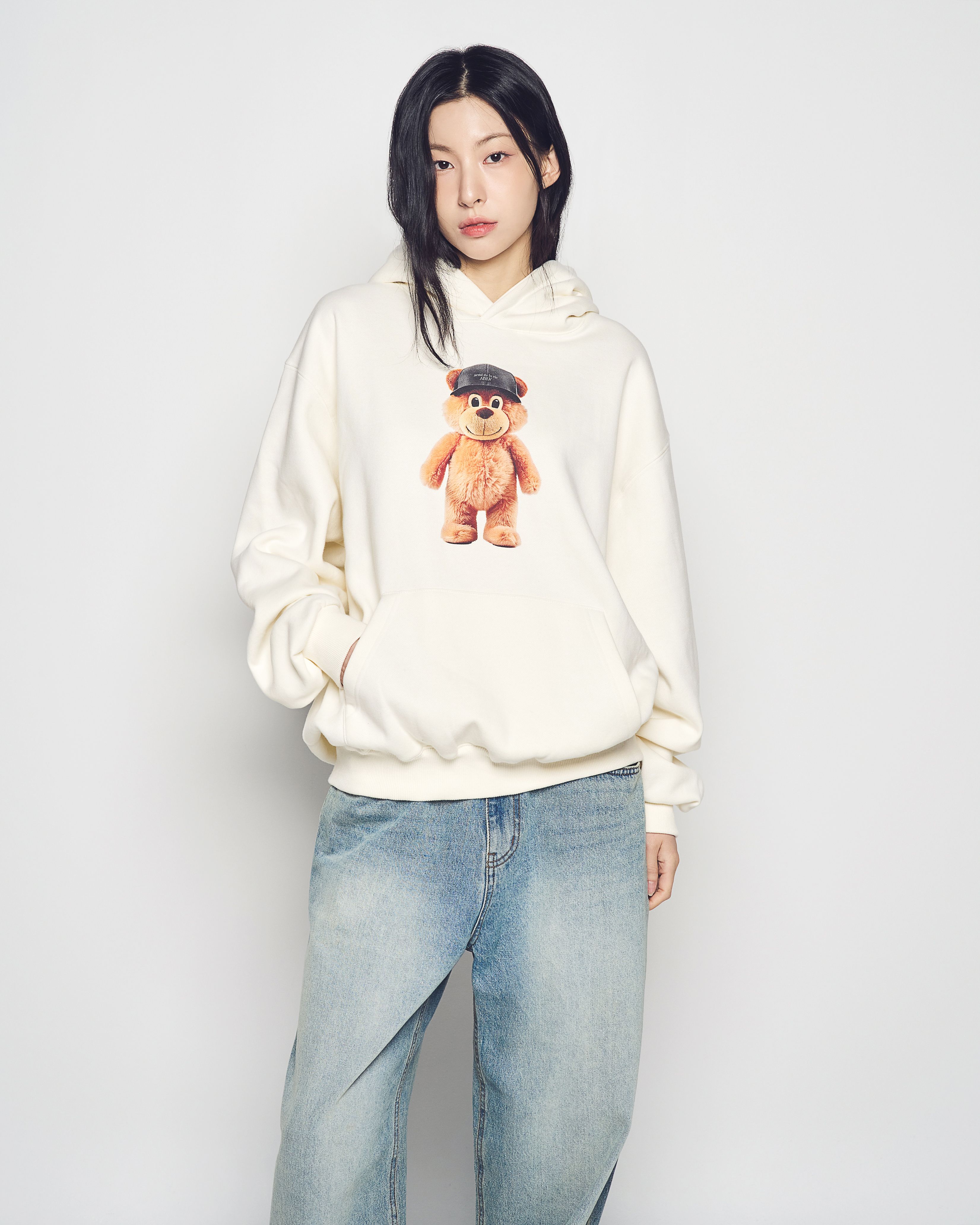 ADLV - Áo Hoodie 3D Stand AC Bear Napping Kem