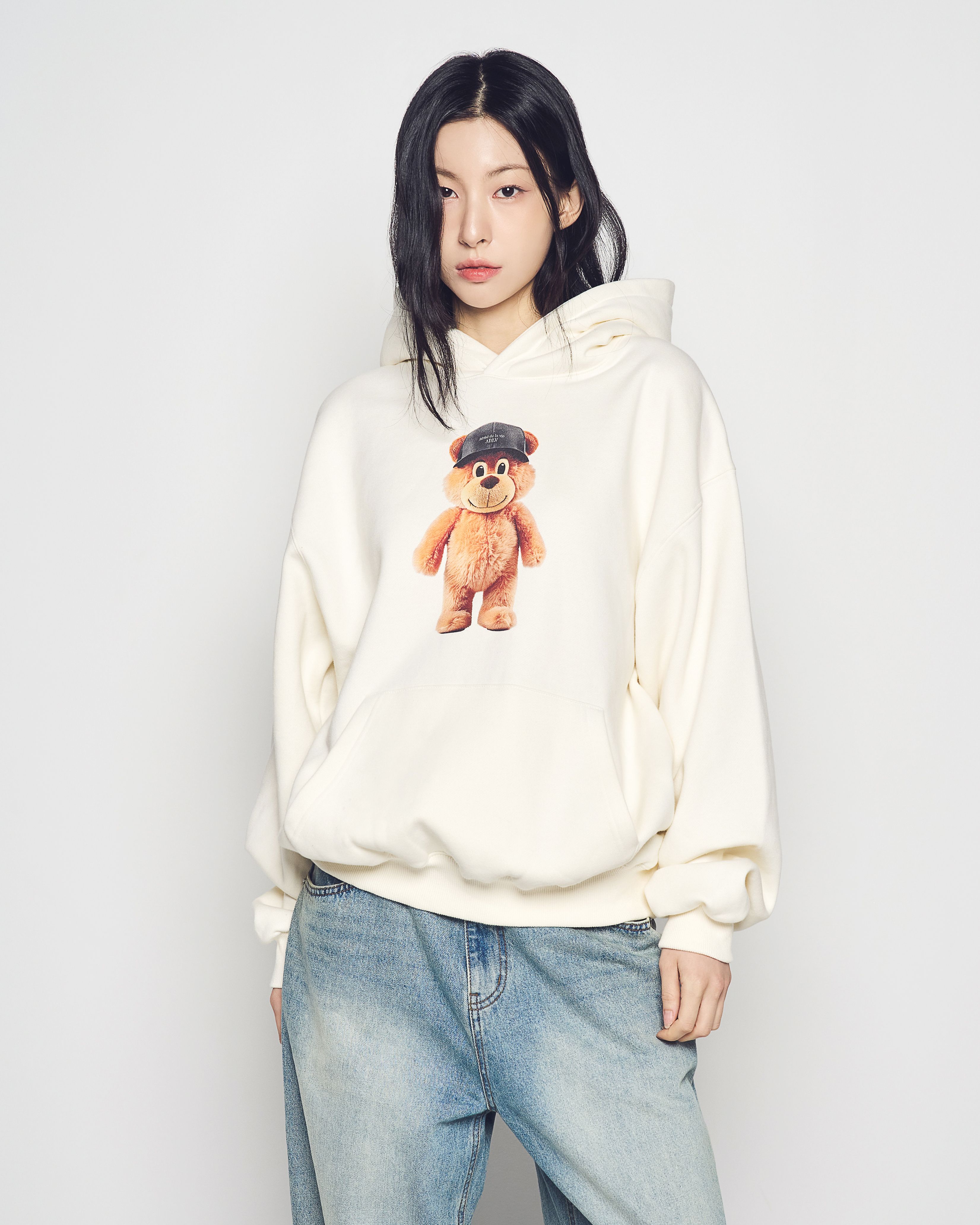 ADLV - Áo Hoodie 3D Stand AC Bear Napping Kem