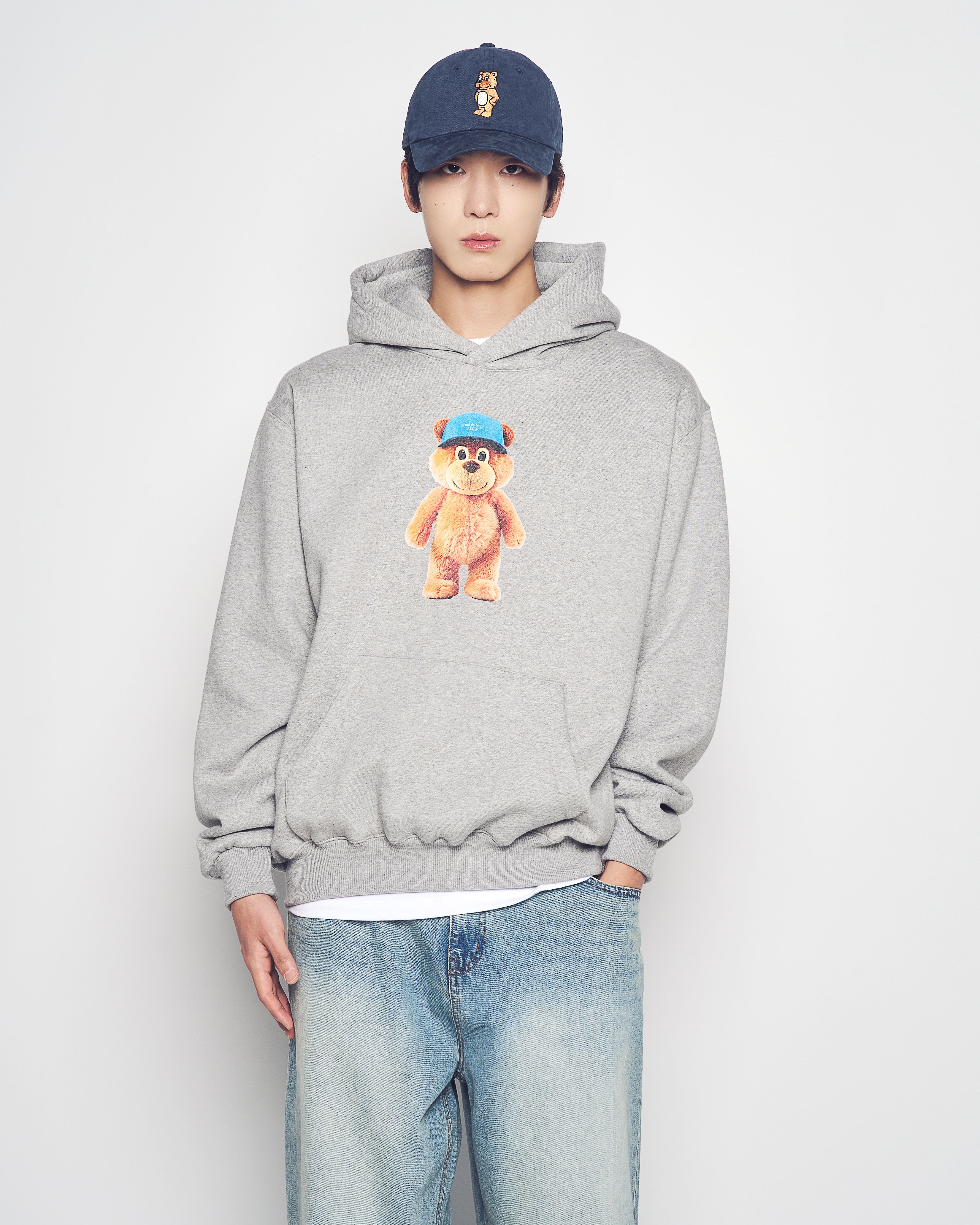 ADLV - Áo Hoodie 3D Stand AC Bear Napping Muối tiêu