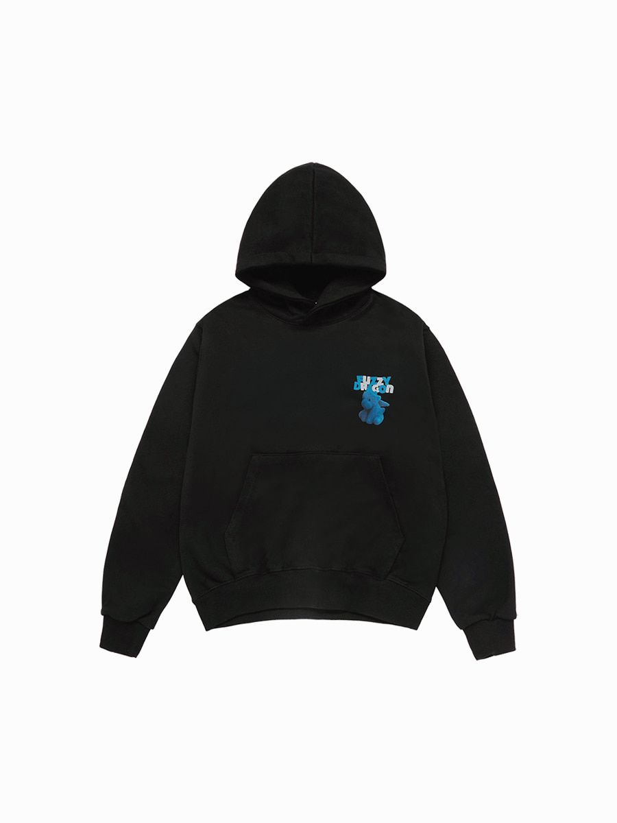 Áo Hoodie FUZZY FONT DRAGON Đen
