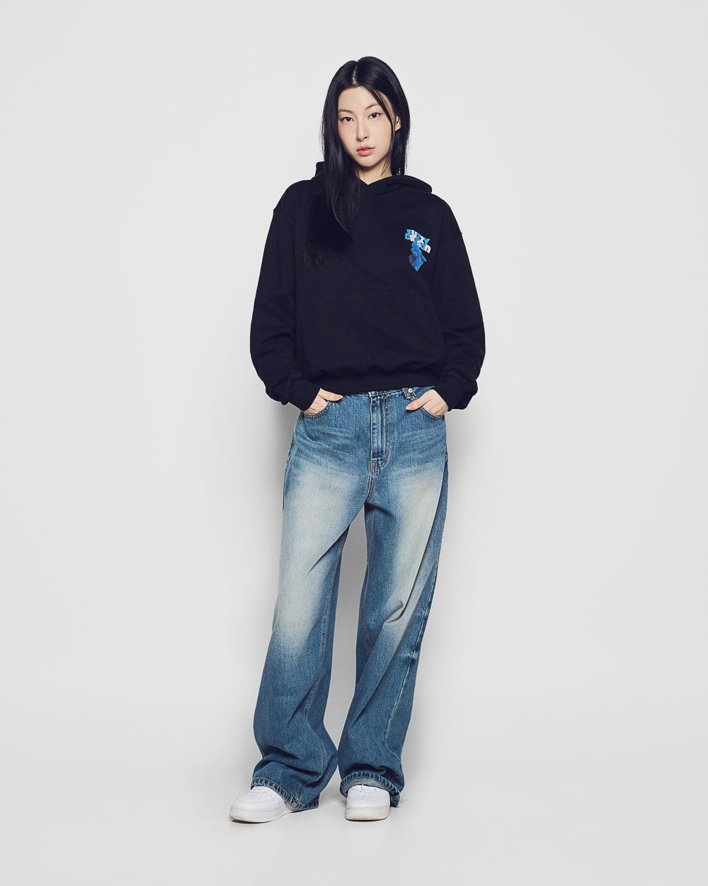 ADLV - Áo Hoodie FUZZY FONT DRAGON Đen