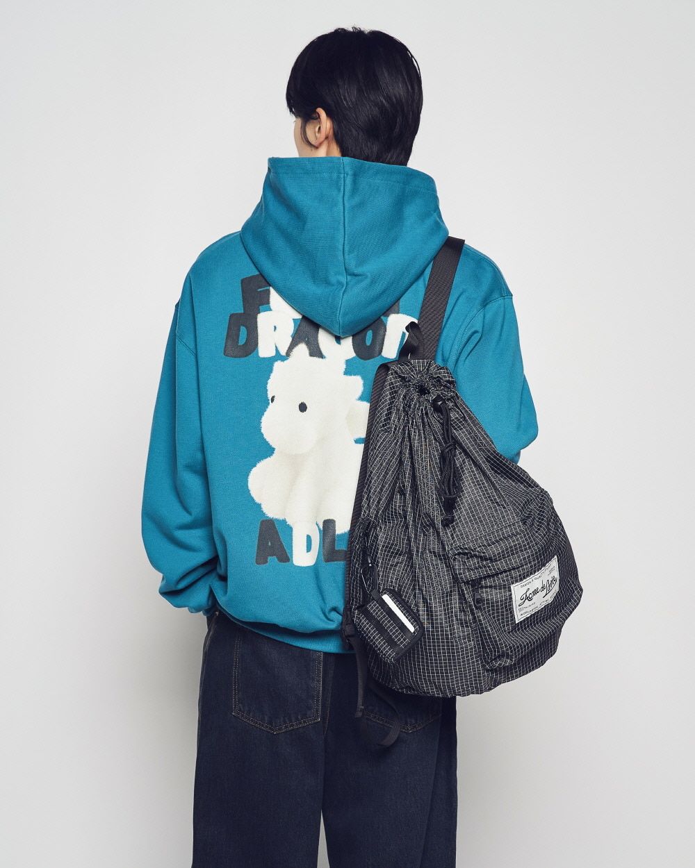 ADLV - Áo Hoodie FUZZY FONT DRAGON Xanh lá đậm