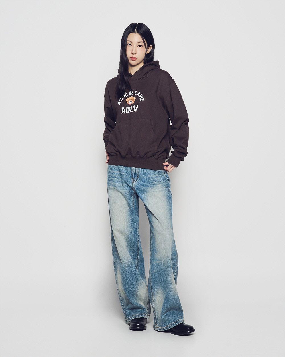 ADLV - Áo Hoodie NEW TEDDY BEAR (BEAR DOLL) Nâu đậm