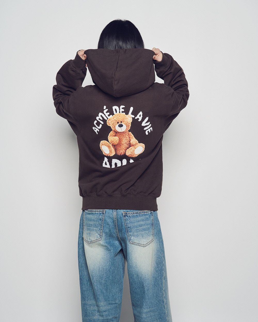 ADLV - Áo Hoodie NEW TEDDY BEAR (BEAR DOLL) Nâu đậm