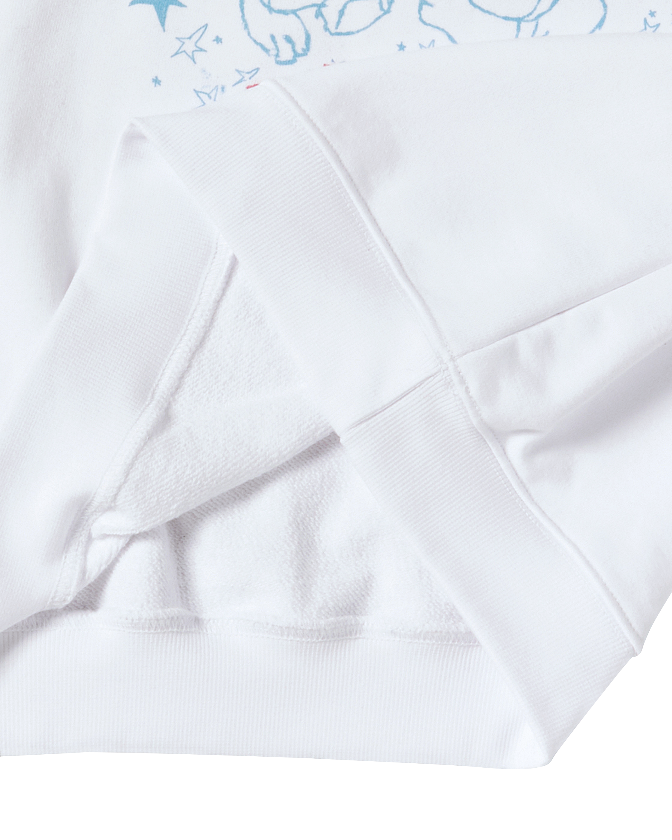 ADLV - Áo Hoodie nữ crop Hand Sketch Trắng