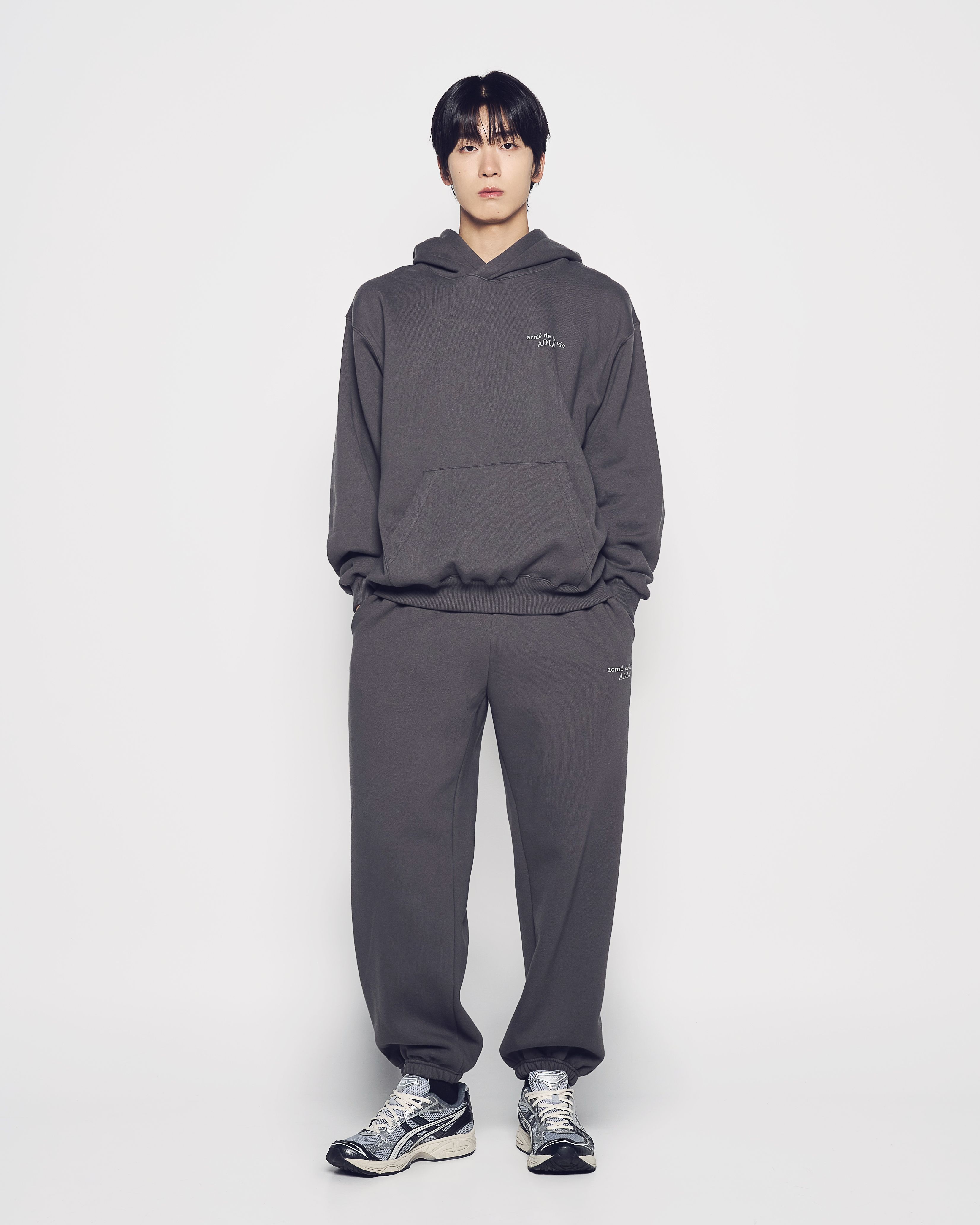 ADLV - Áo Hoodie Basic Logo Napping Than chì
