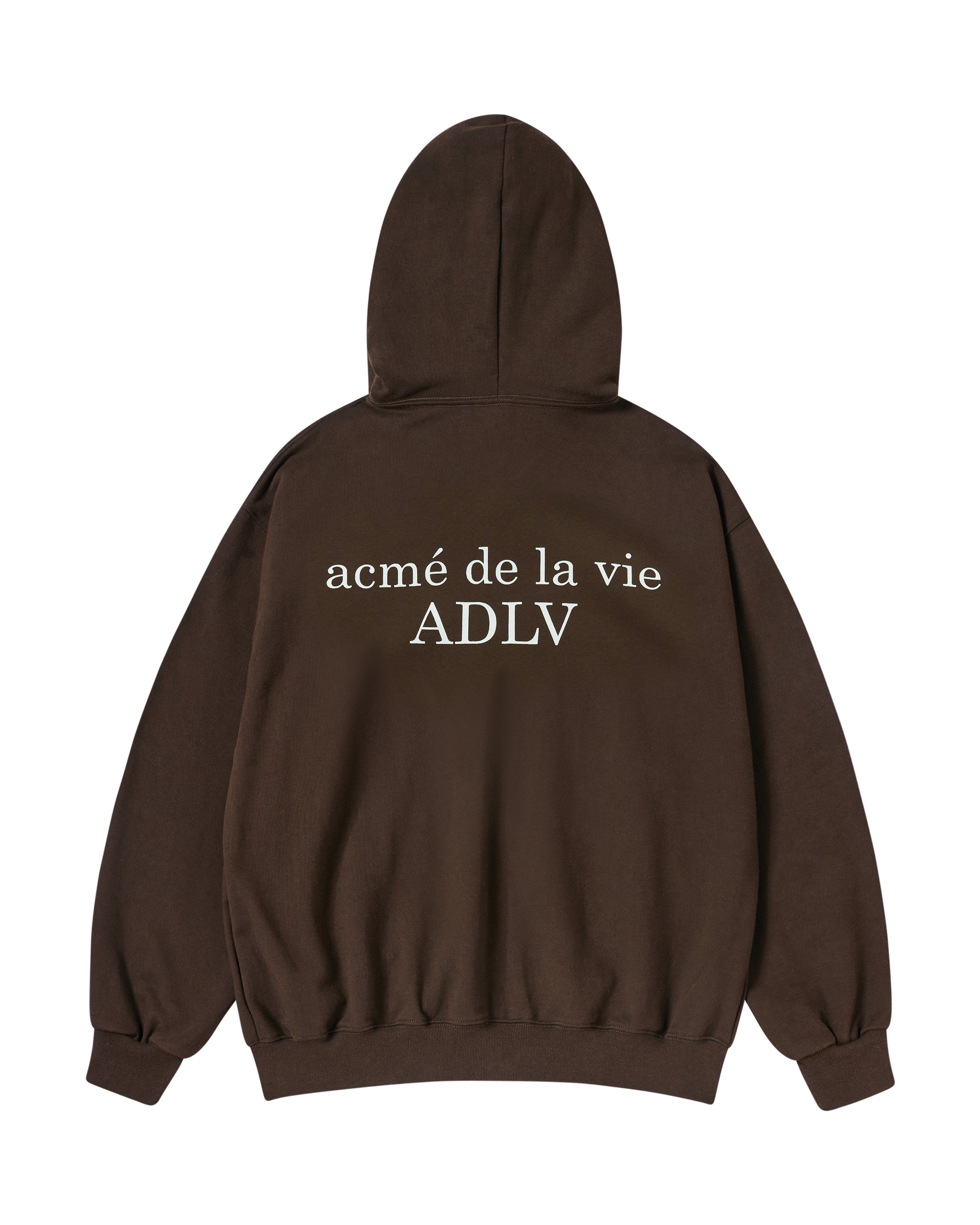 ADLV - Áo Hoodie Basic Logo Napping Nâu