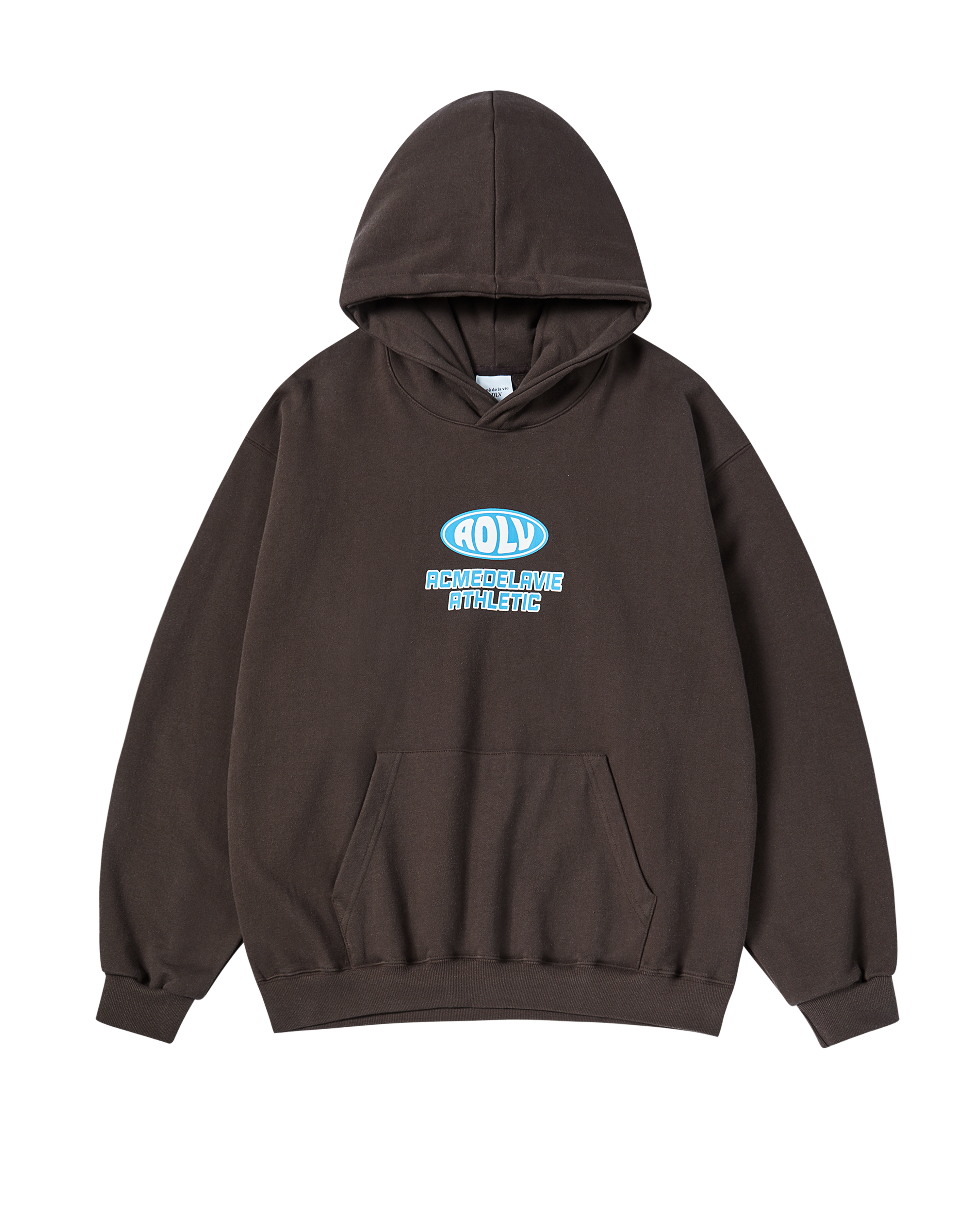 ADLV - Áo Hoodie Blue Oval Logo Nâu đậm