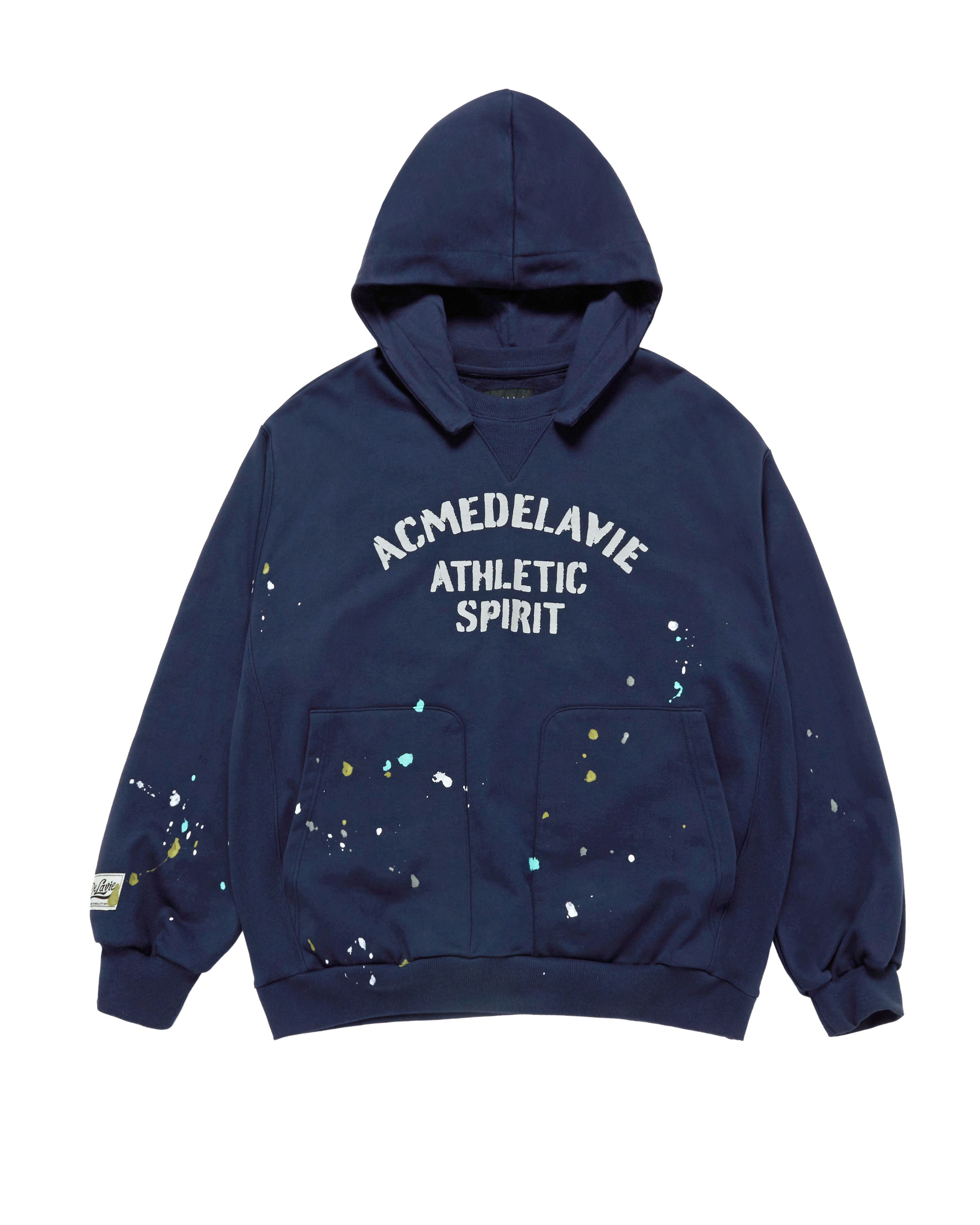 Áo Hoodie Paint Effect Xanh navy nhạt