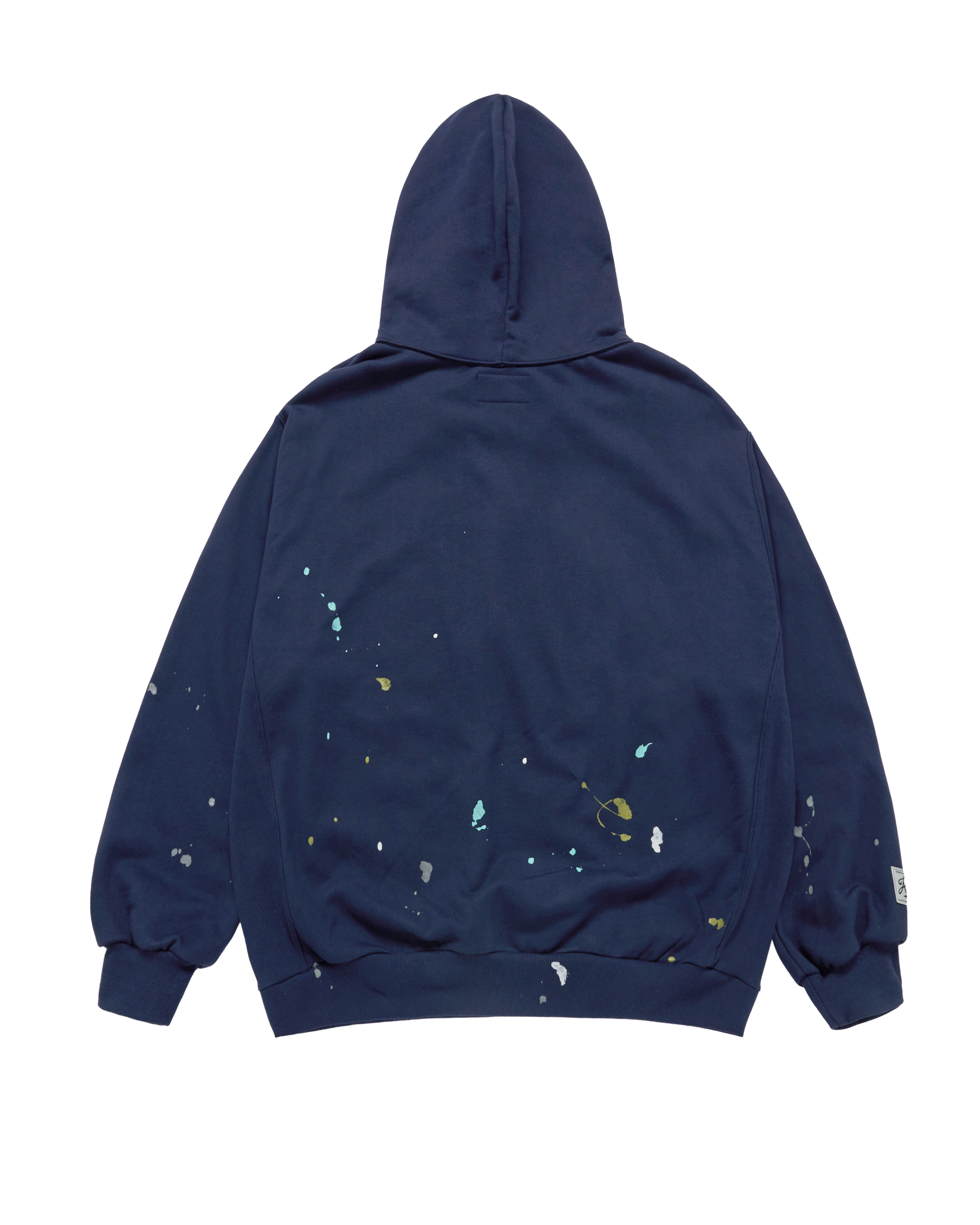 ADLV - Áo Hoodie Paint Effect Xanh navy nhạt