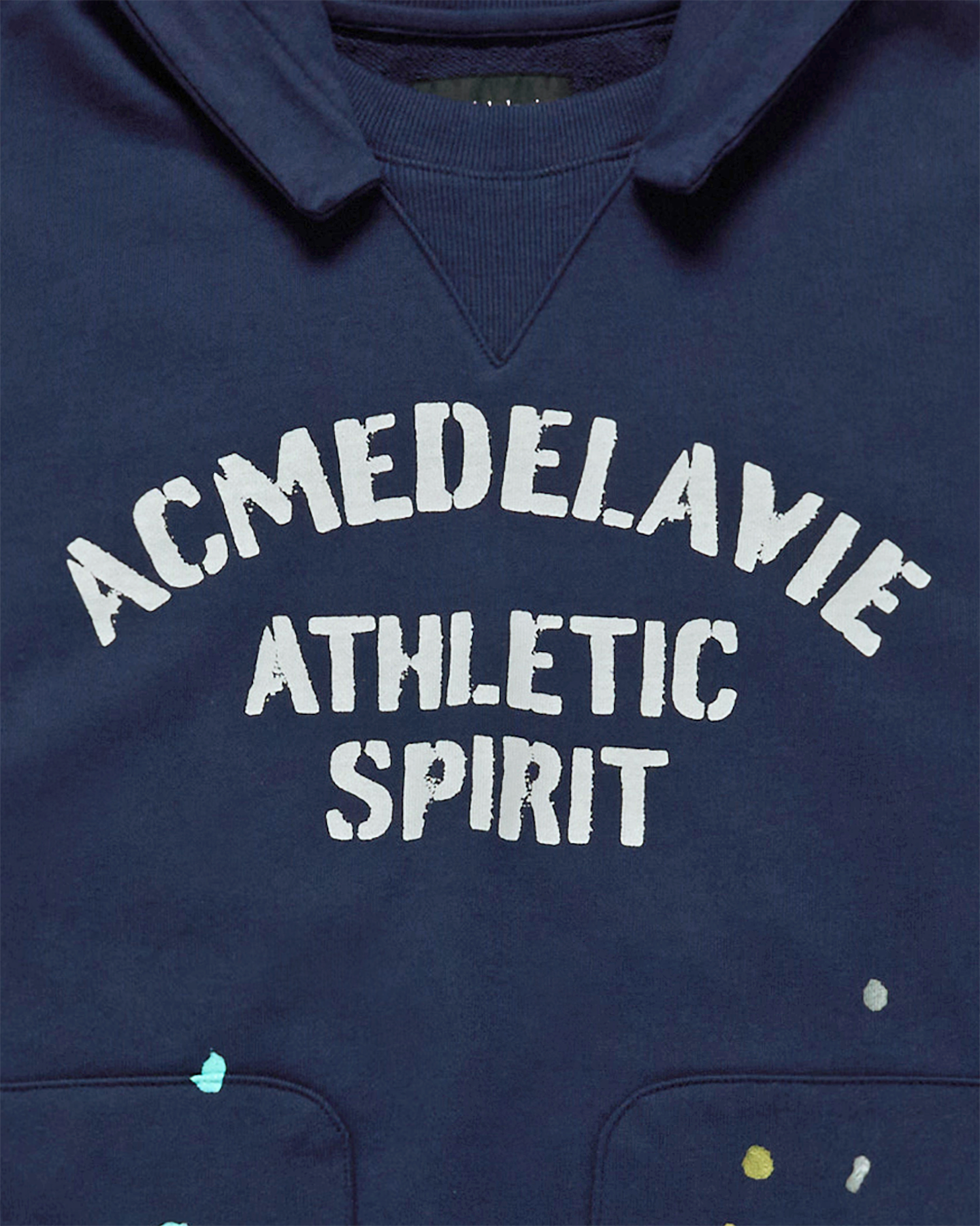 ADLV - Áo Hoodie Paint Effect Xanh navy nhạt