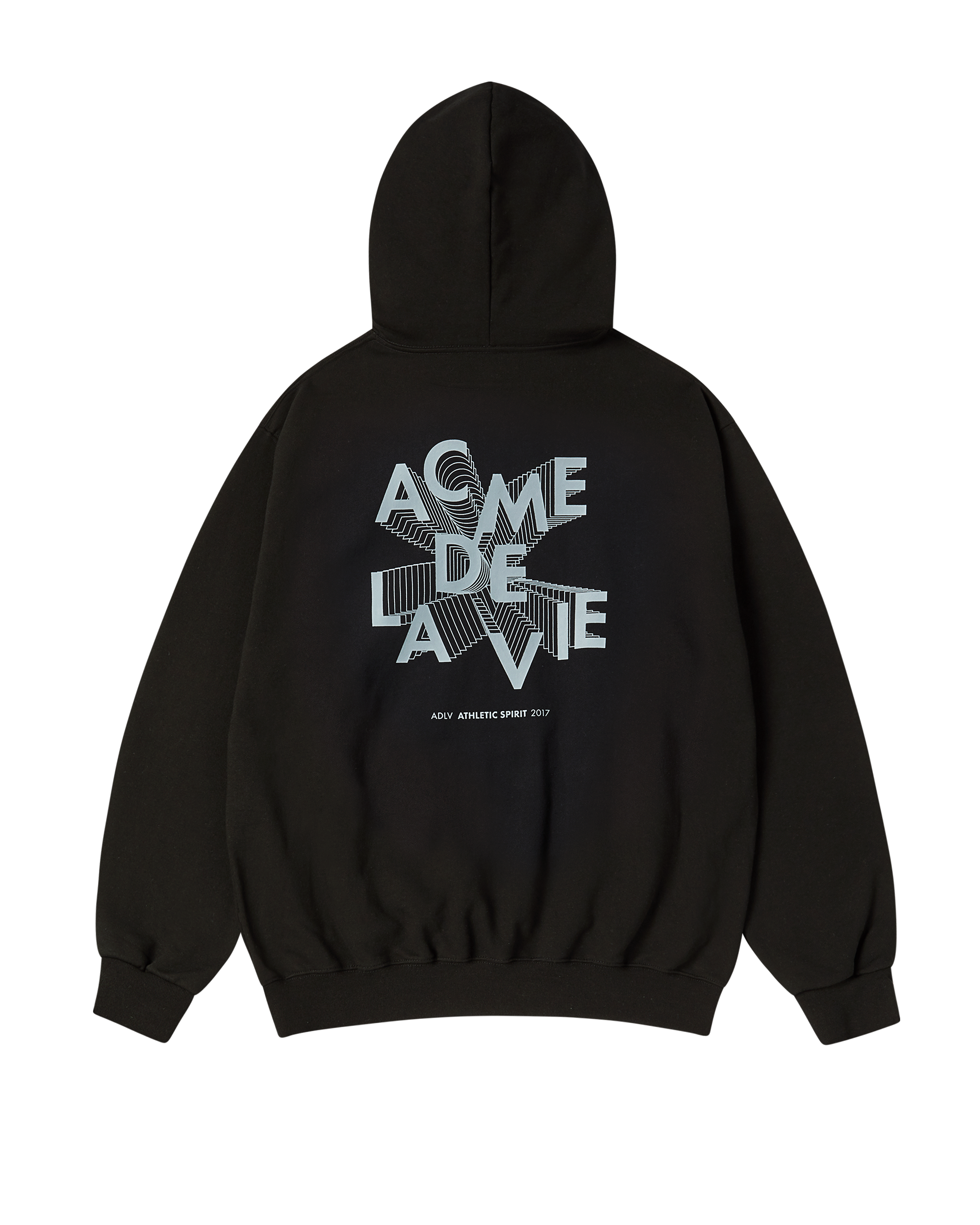 ADLV - Áo Hoodie 3D Logo Đen