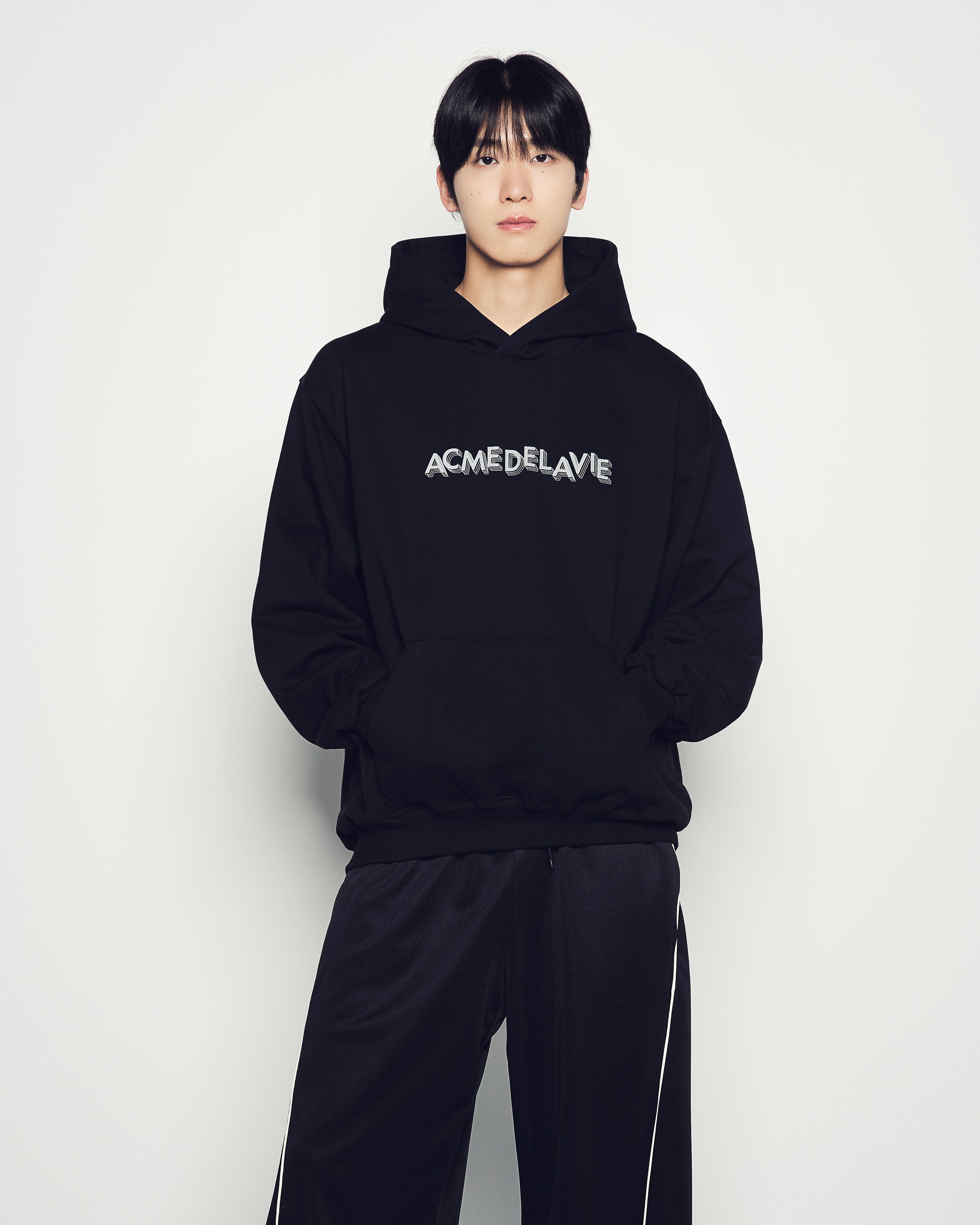 ADLV - Áo Hoodie 3D Logo Đen
