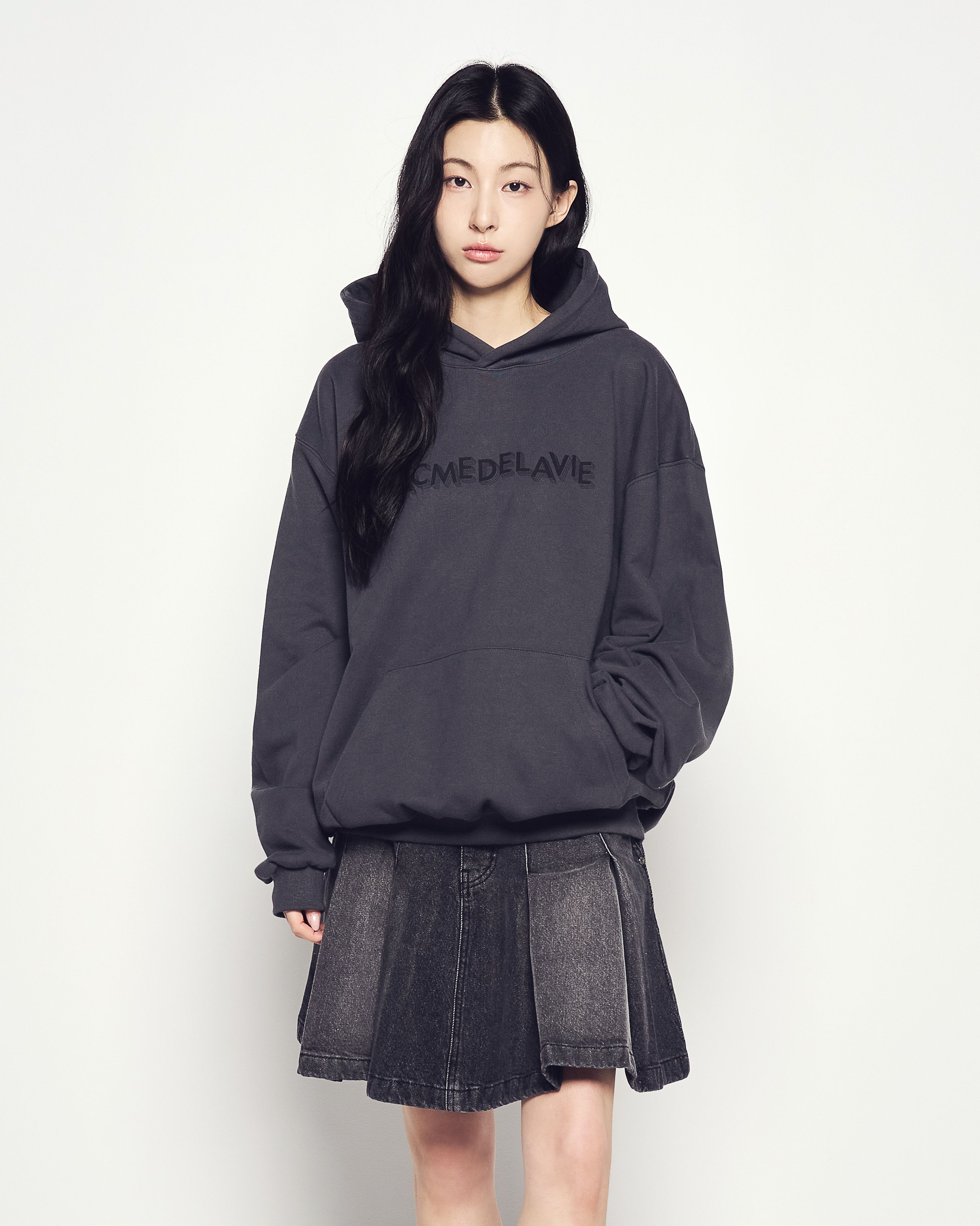 Áo Hoodie 3D Logo Than chì