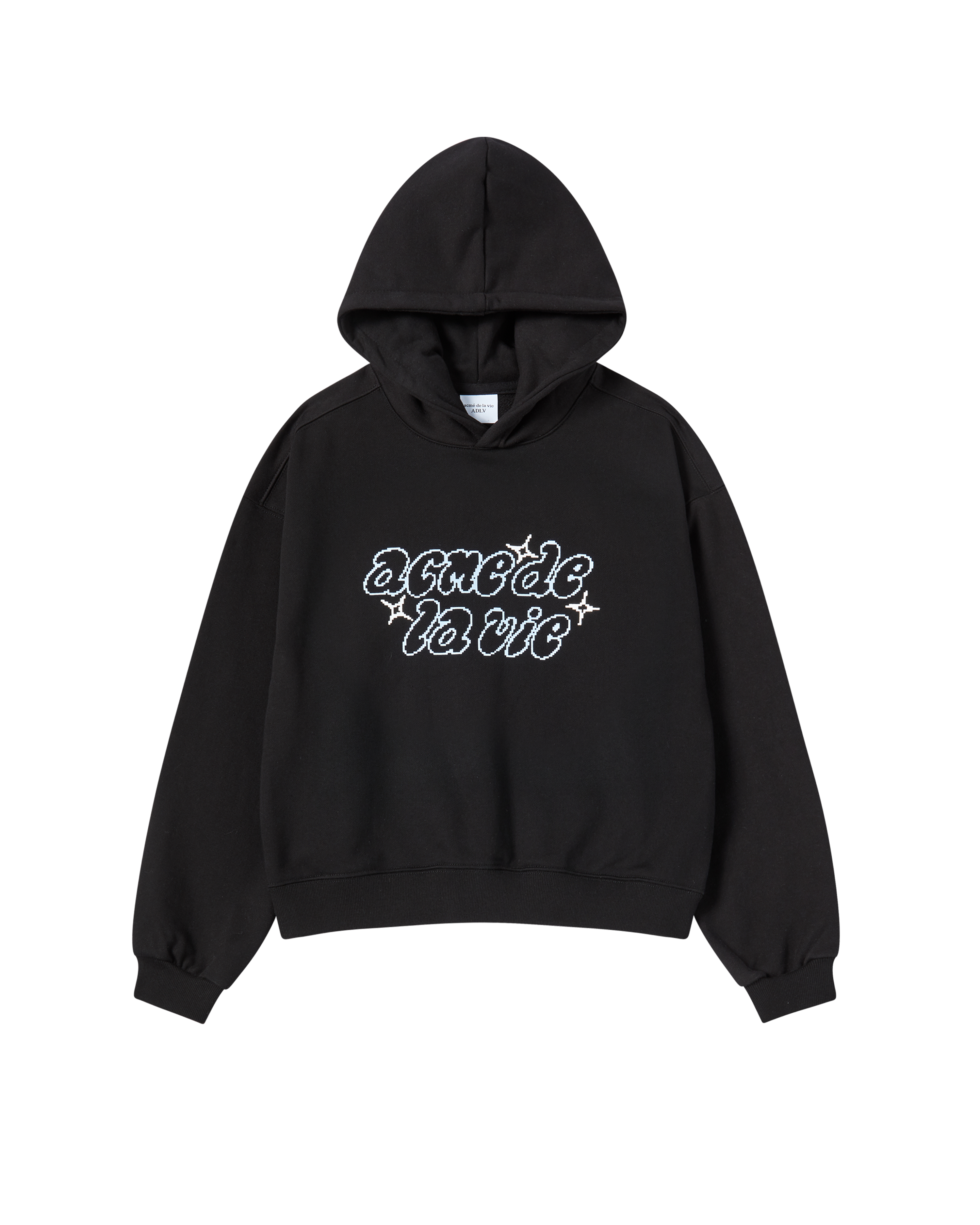 ADLV - Áo Hoodie nữ crop Twinkle Đen
