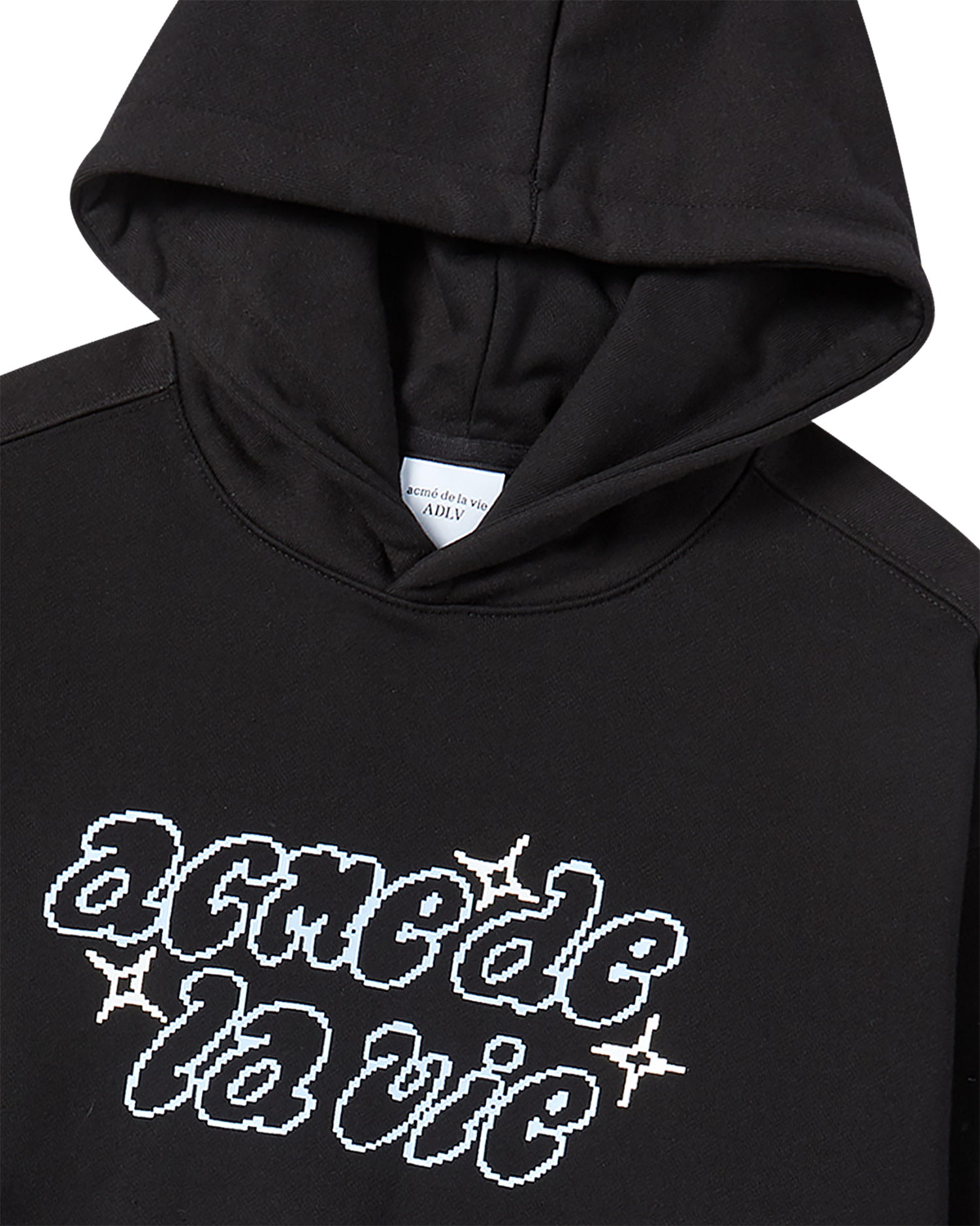 ADLV - Áo Hoodie nữ crop Twinkle Đen