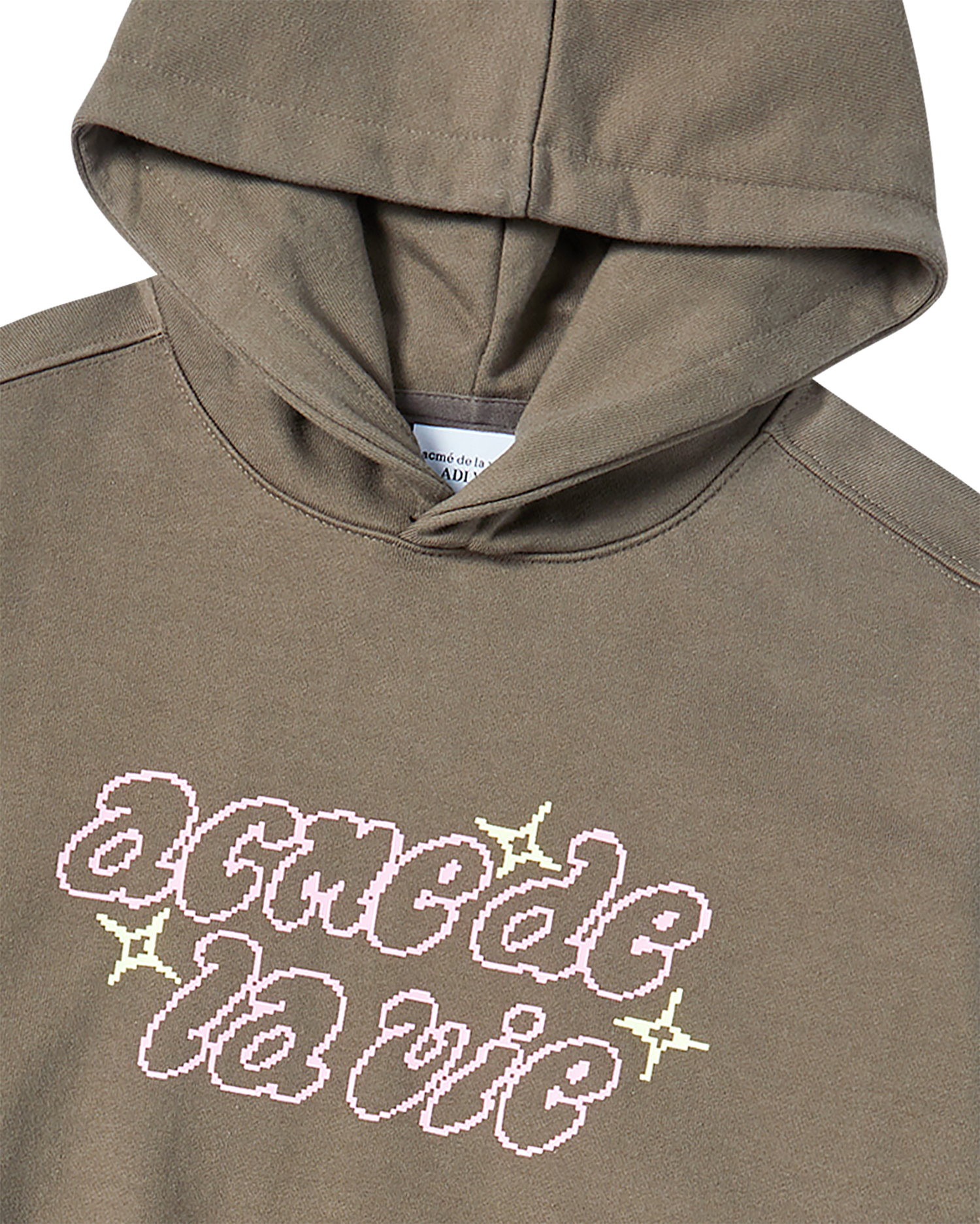 ADLV - Áo Hoodie nữ crop Twinkle Ca cao
