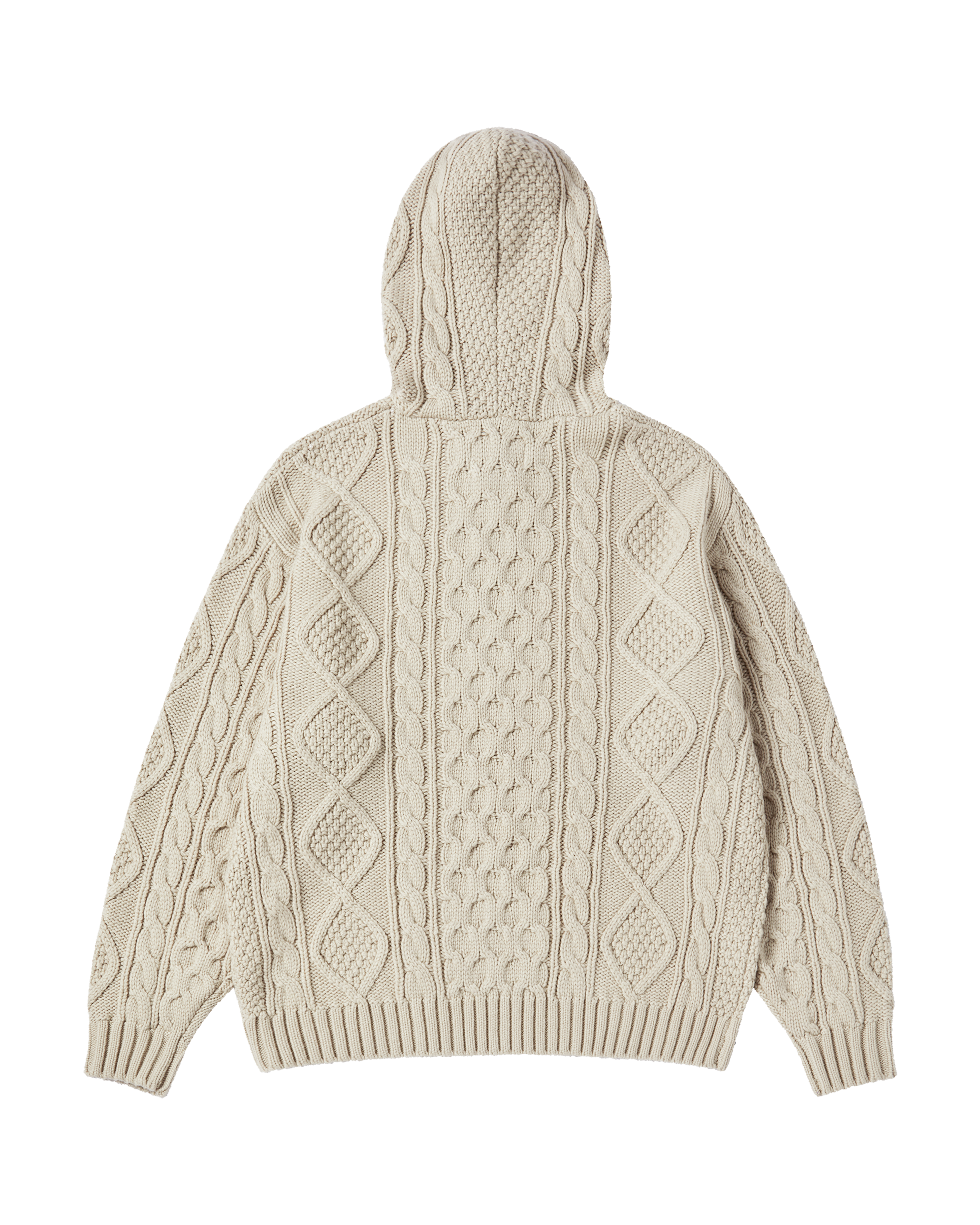 ADLV - Áo Hoodie Low Gauge Cable Knit Be