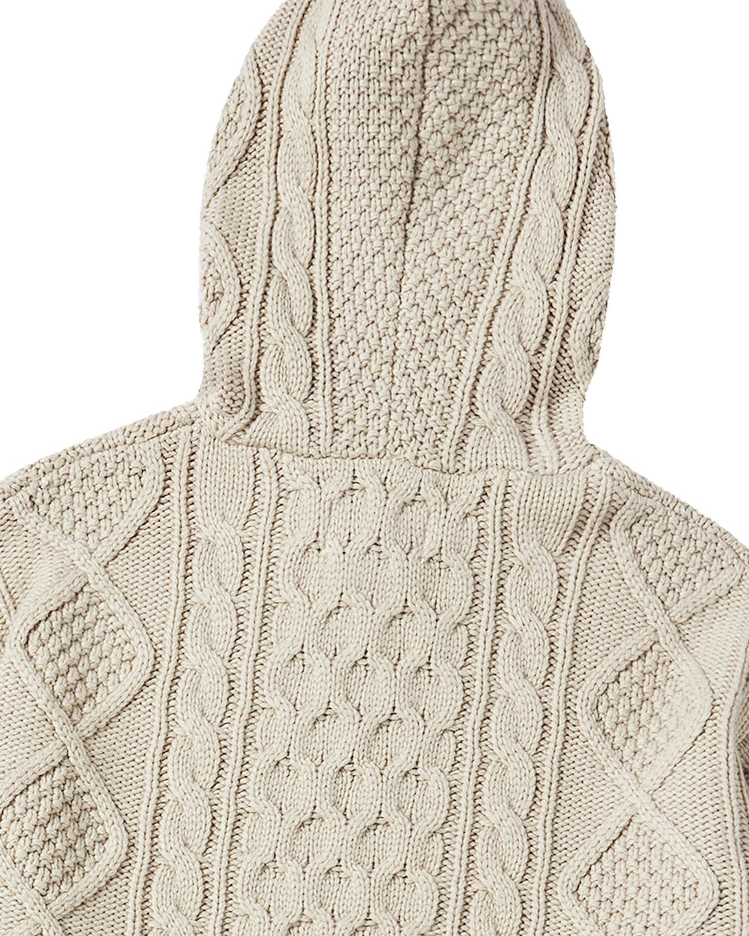 ADLV - Áo Hoodie Low Gauge Cable Knit Be