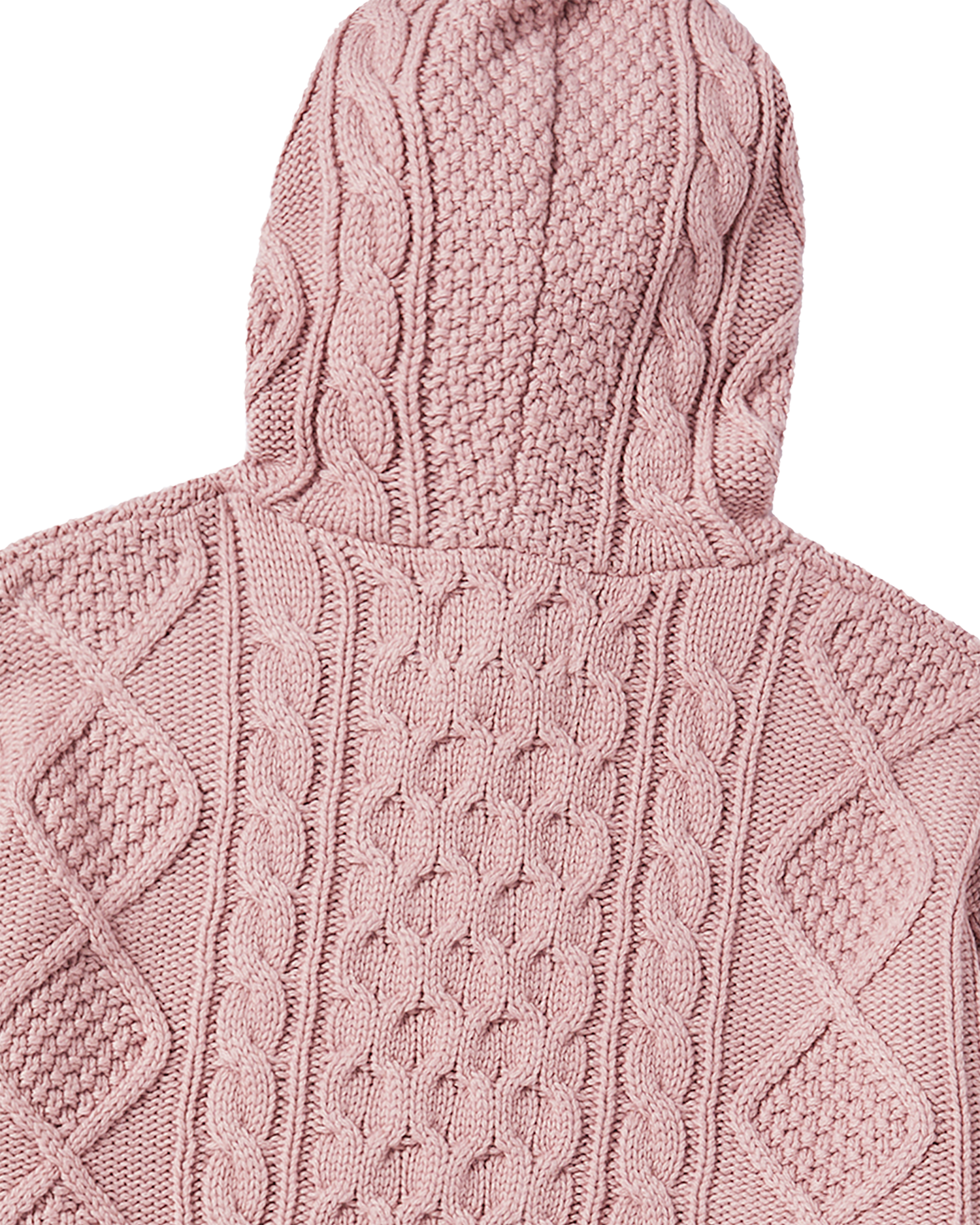 ADLV - Áo Hoodie Low Gauge Cable Knit Hồng