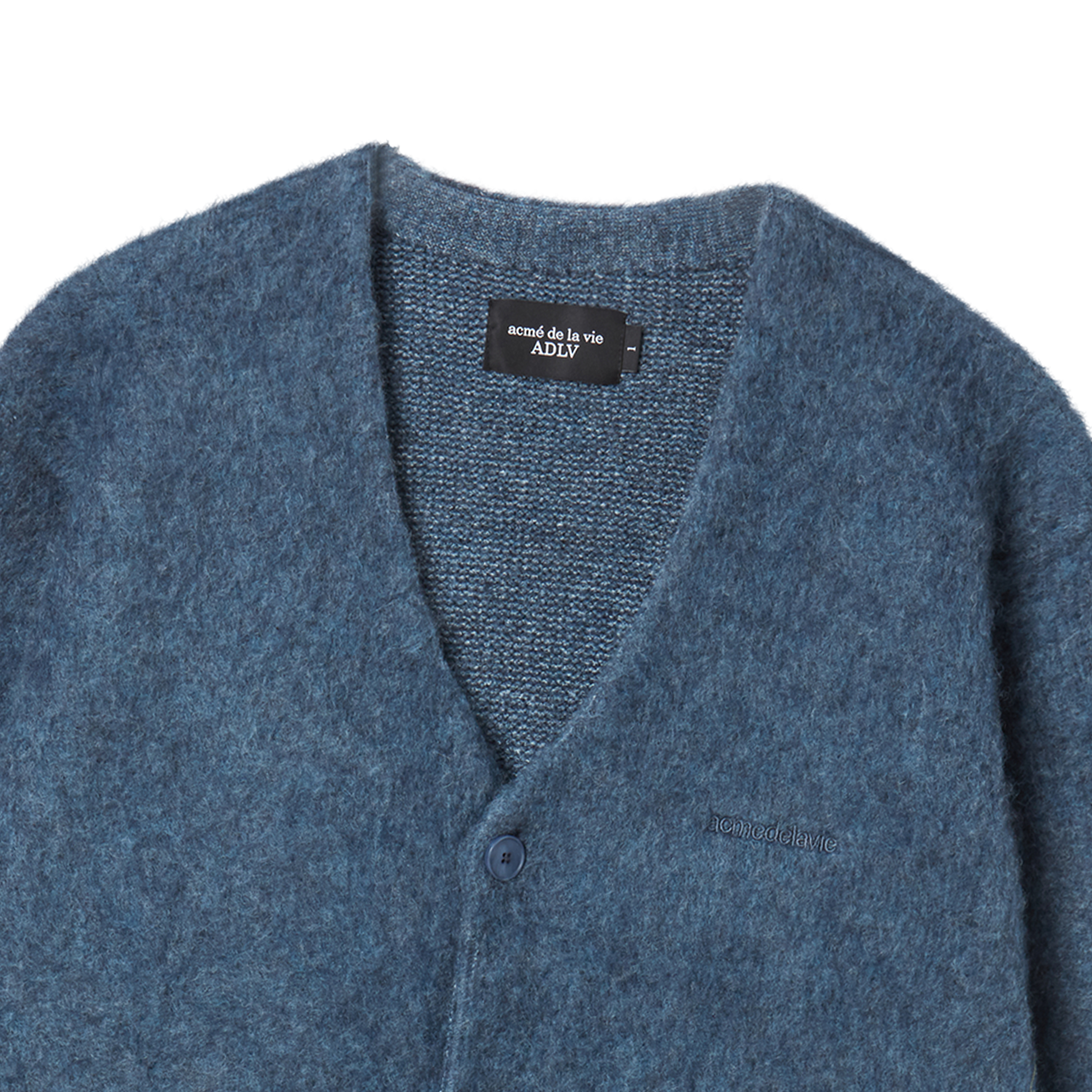 ADLV - Áo Cardigan V Neck Solid Xanh dương
