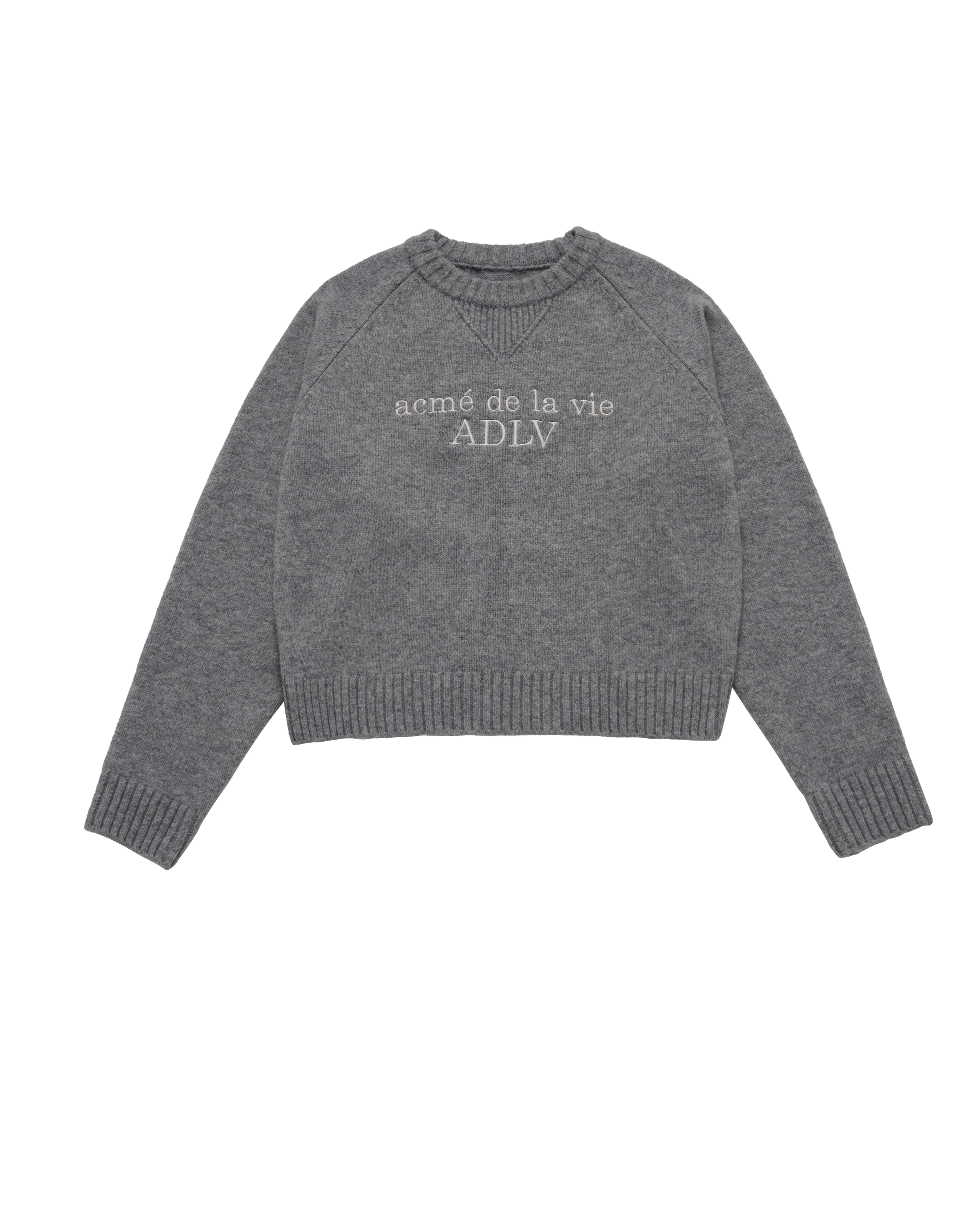 ADLV - Áo len nữ Basic Logo Xám