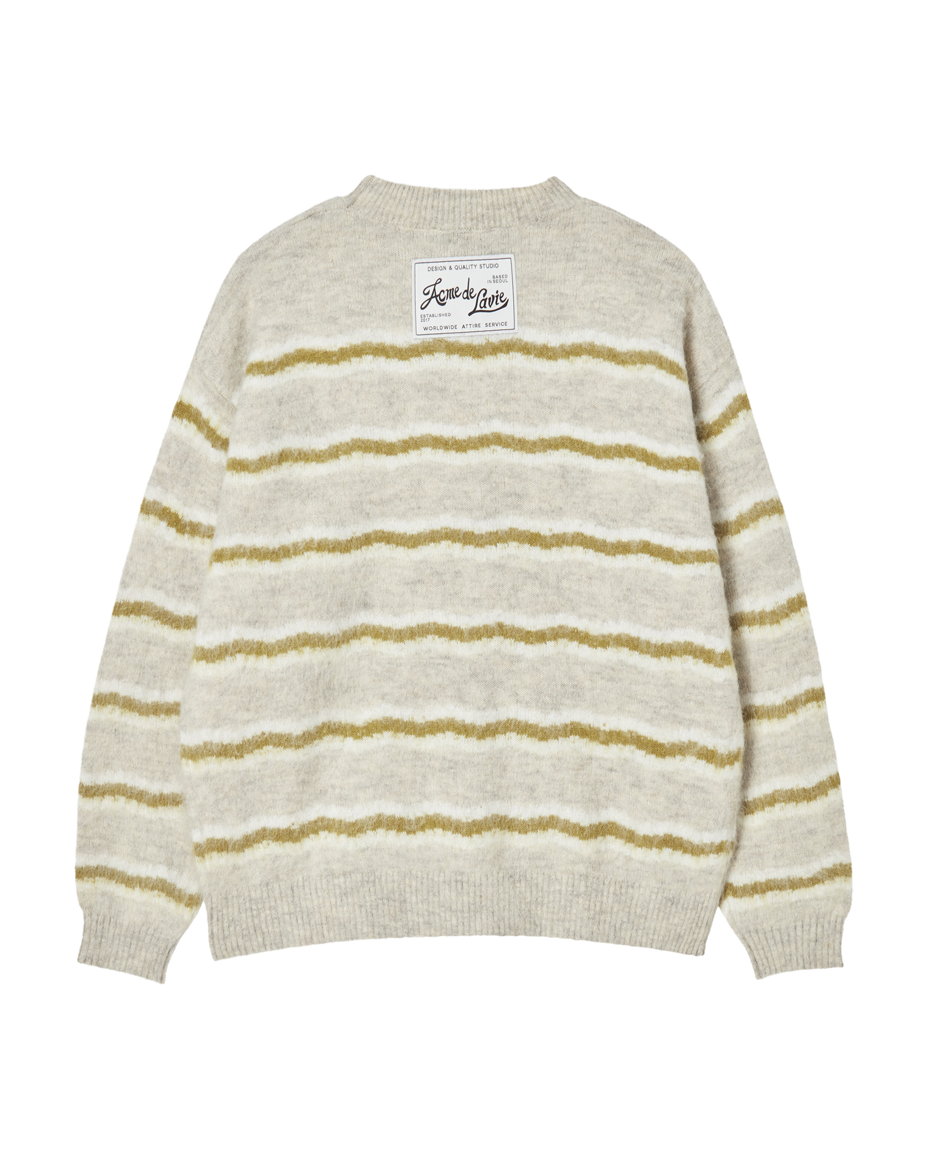 ADLV - Áo Len Wave Stripe Trắng ngà