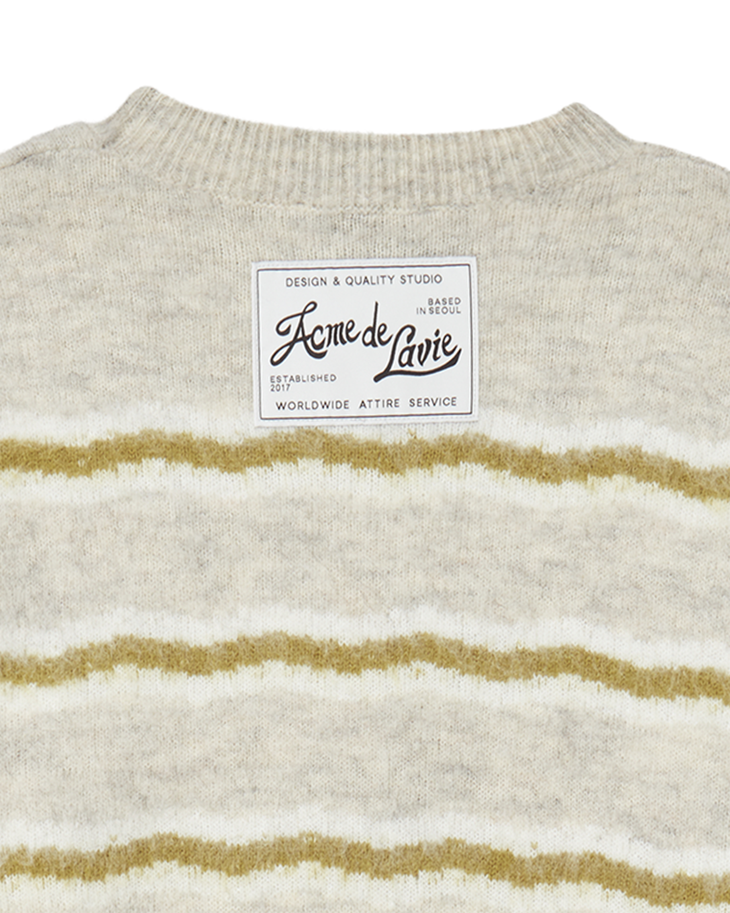 ADLV - Áo Len Wave Stripe Trắng ngà