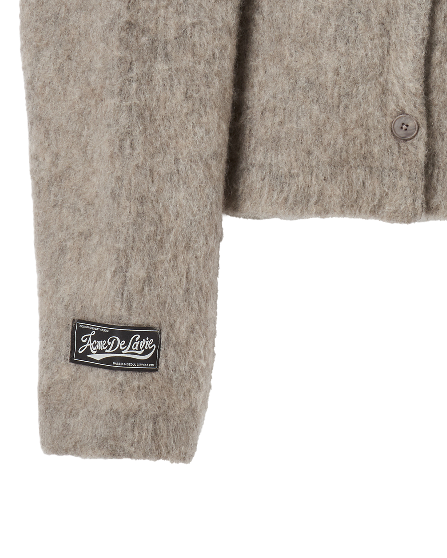 ADLV - Áo Cardigan nữ V Neck Solid Ca cao