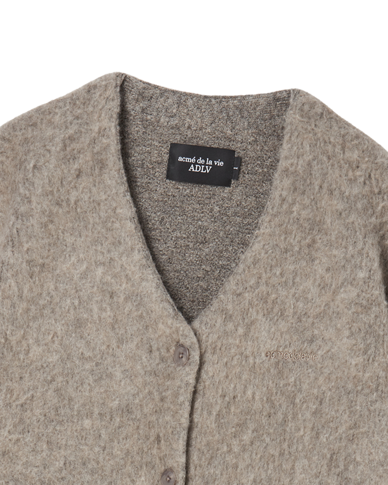 ADLV - Áo Cardigan nữ V Neck Solid Ca cao