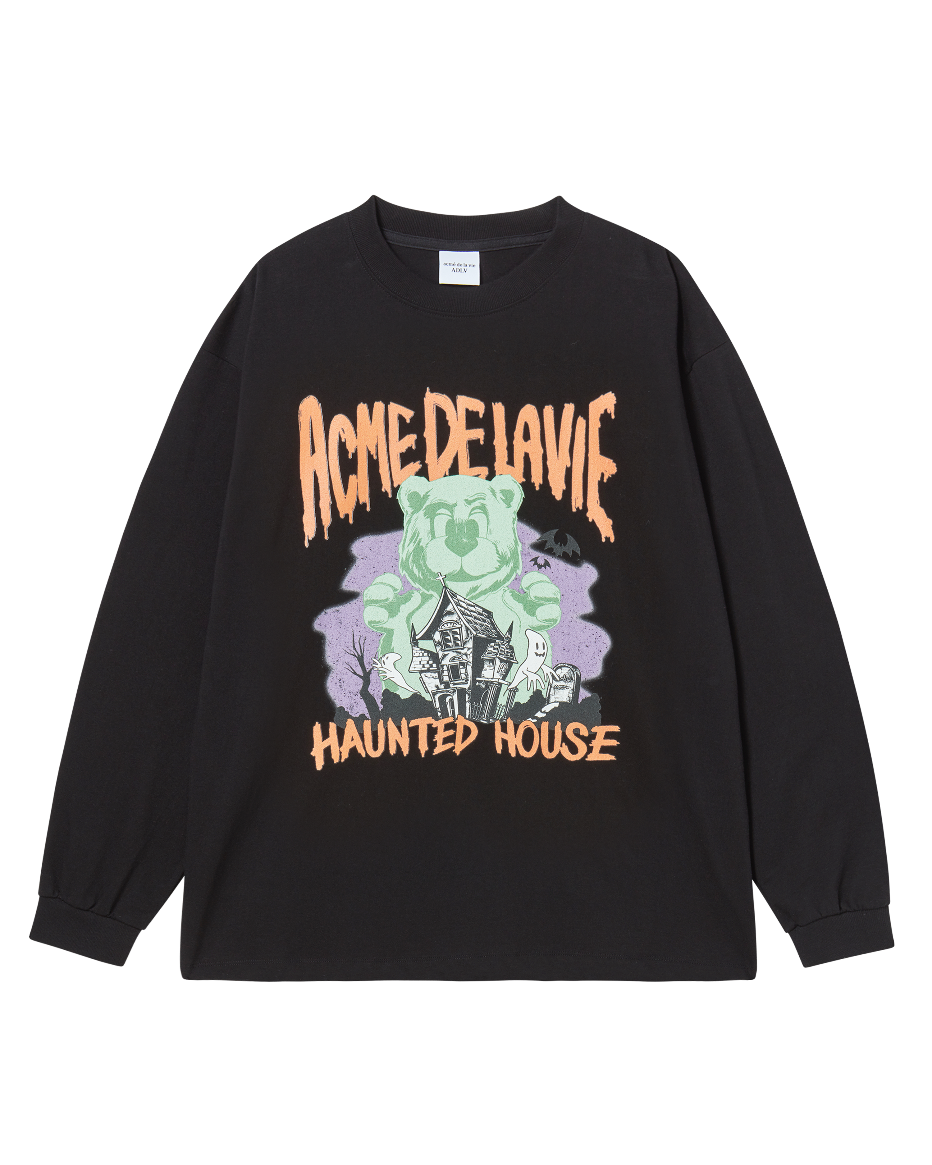 ADLV - Áo Thun Dài Tay AC Bear Halloween Đen