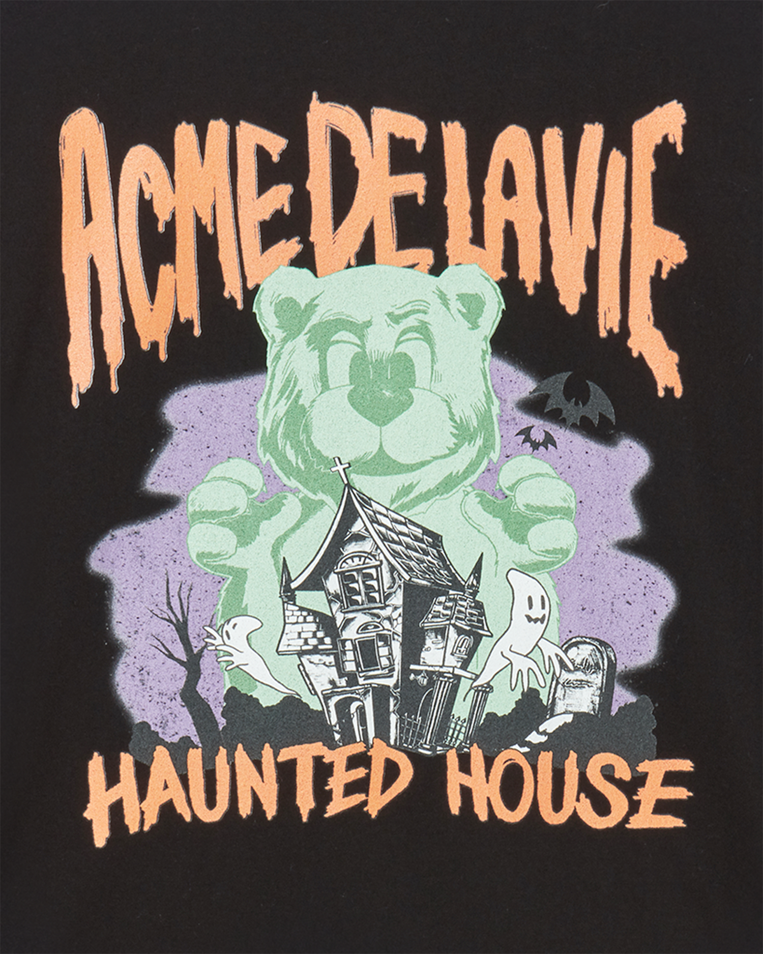 ADLV - Áo Thun Dài Tay AC Bear Halloween Đen