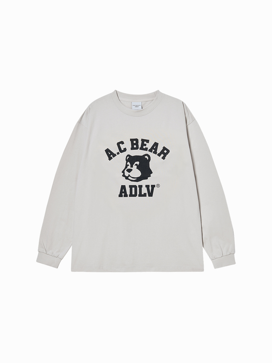 ADLV - Áo thun dài tay Shadow AC BEAR Xám nhạt