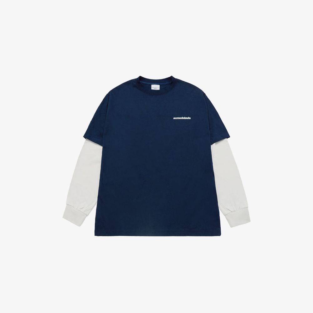 ADLV - Áo Thun Dài Tay Double Layer ADLV Xanh navy