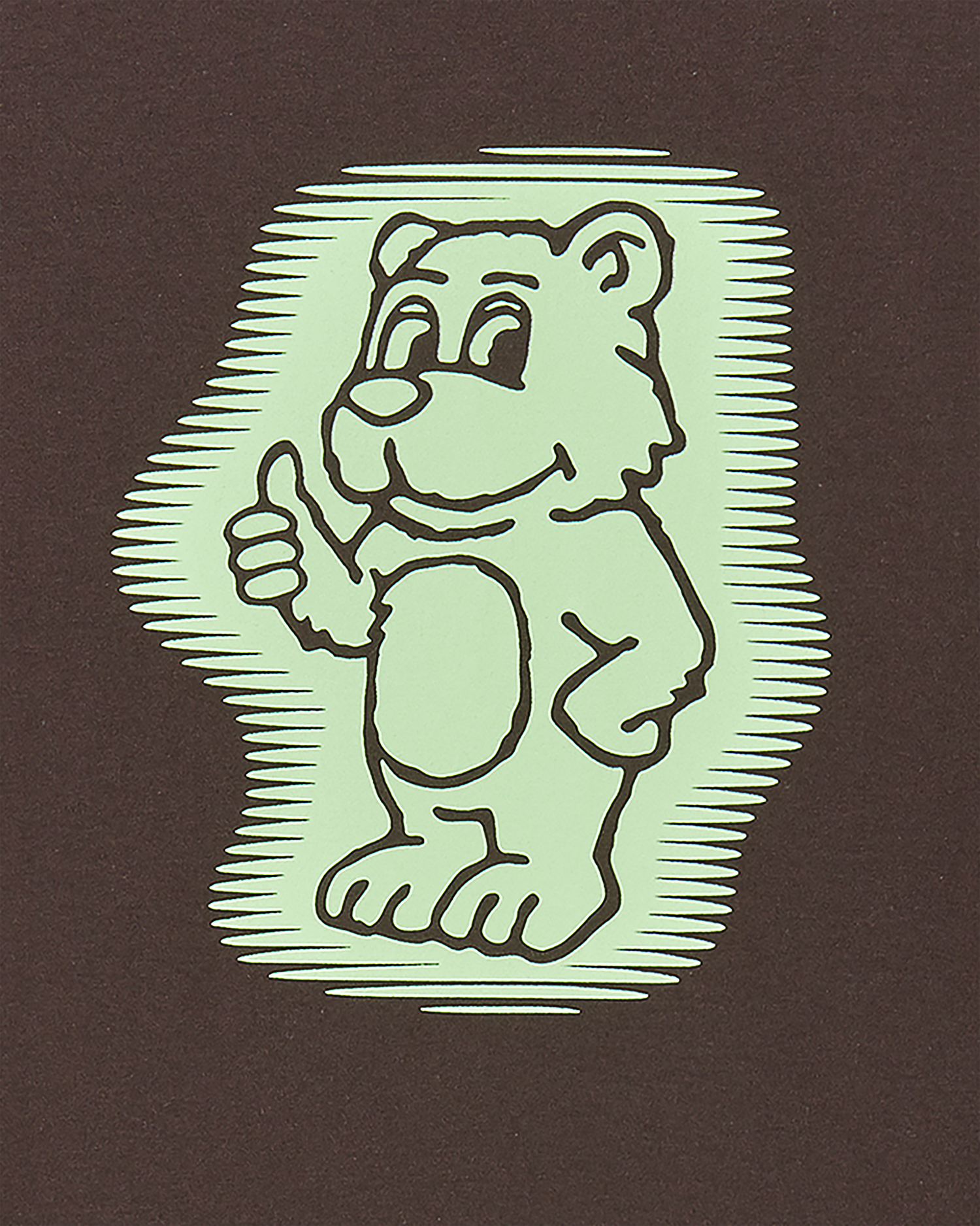 ADLV - Áo Thun AC Bear Neon Nâu đậm