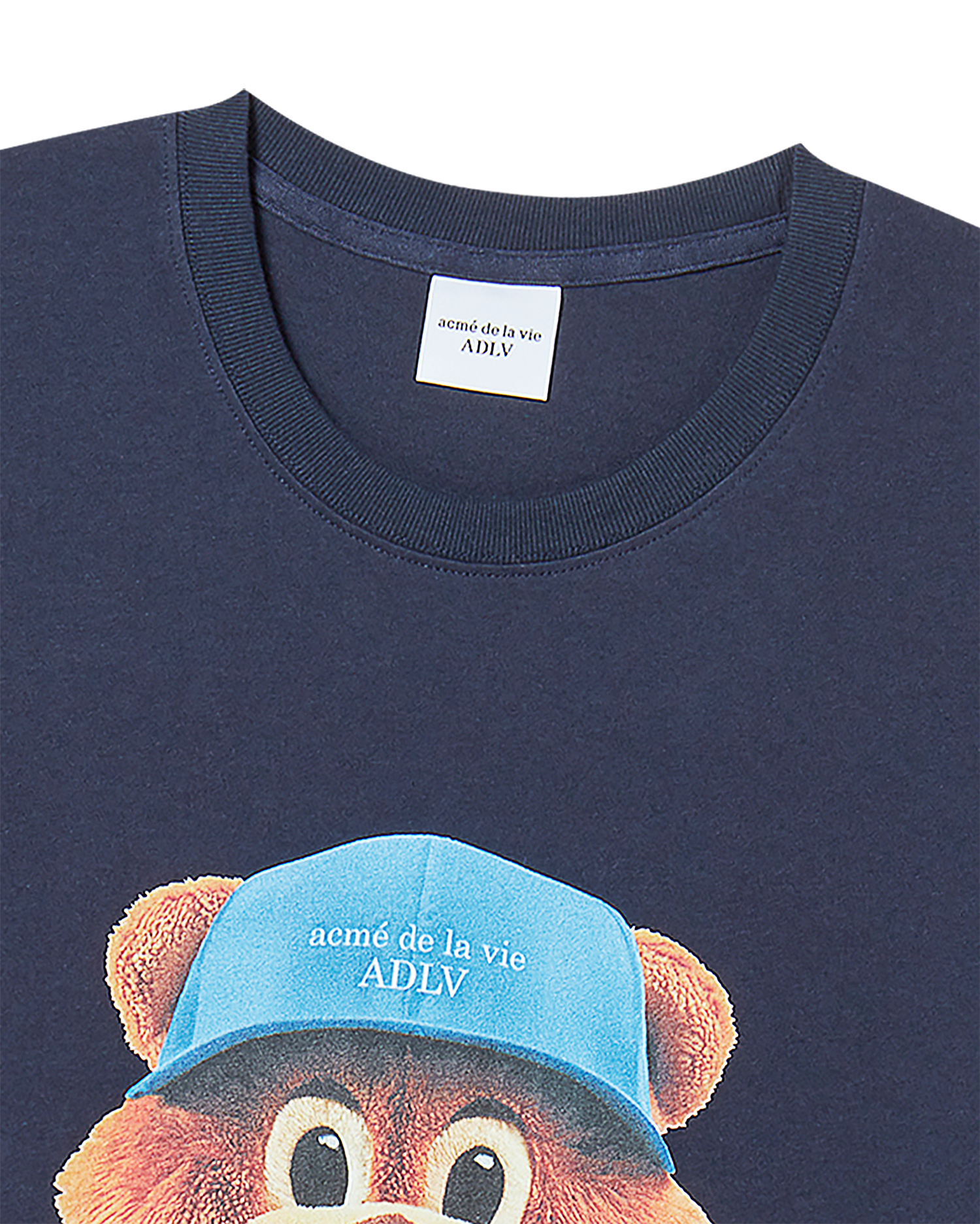 ADLV - Áo Thun 3D AC Bear Face Xanh navy đậm