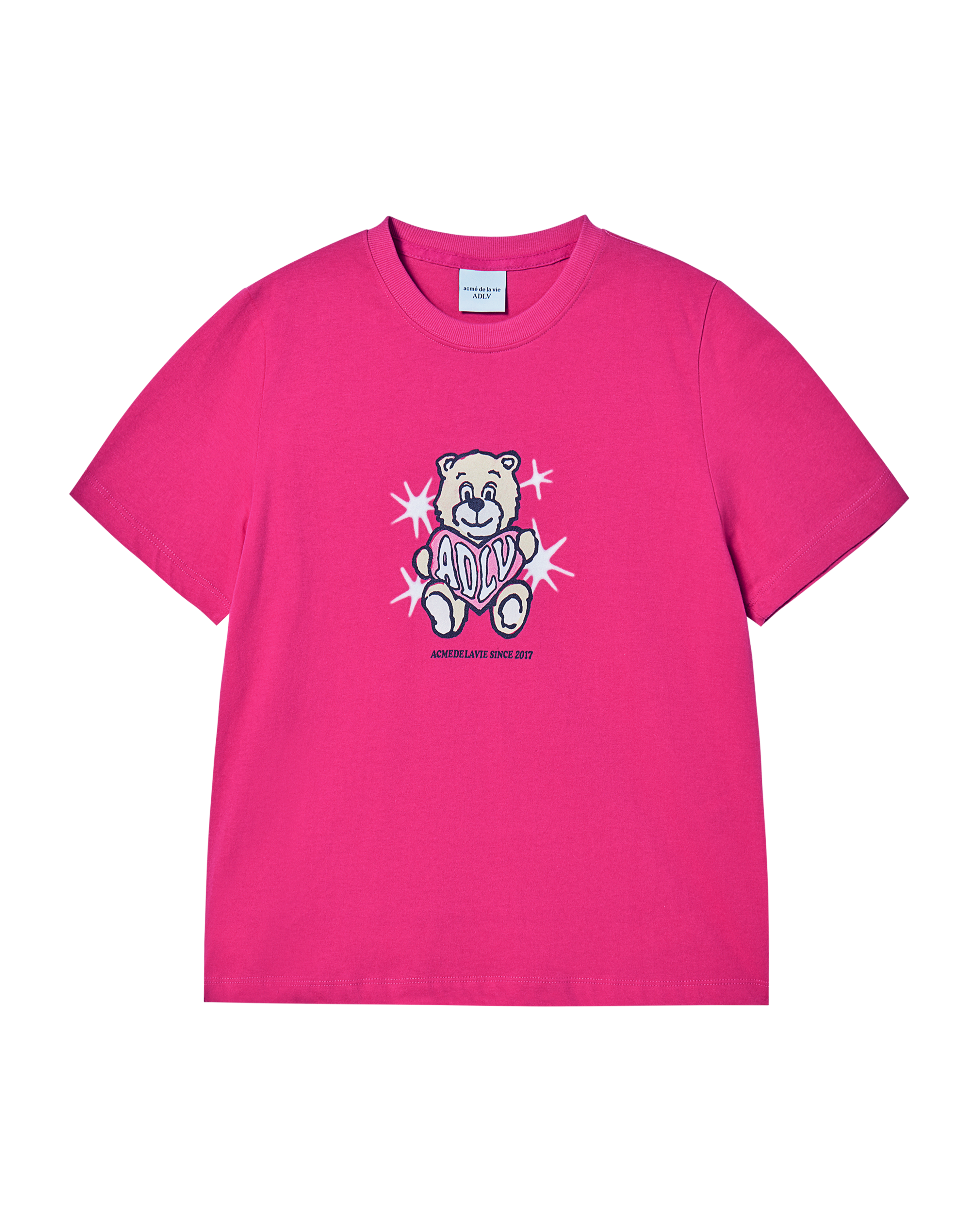Áo Thun nữ AC Bear Heart Hồng
