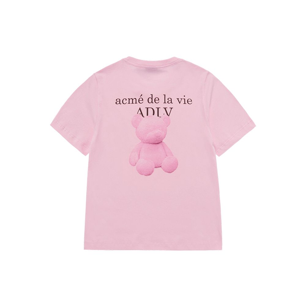 ADLV - Áo thun nữ Fuzzy Bear Hồng nhạt