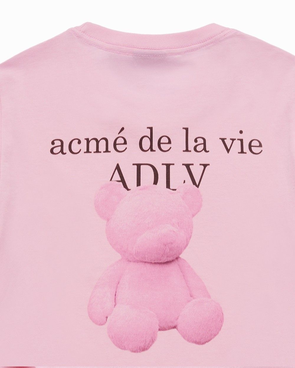 ADLV - Áo thun nữ Fuzzy Bear Hồng nhạt