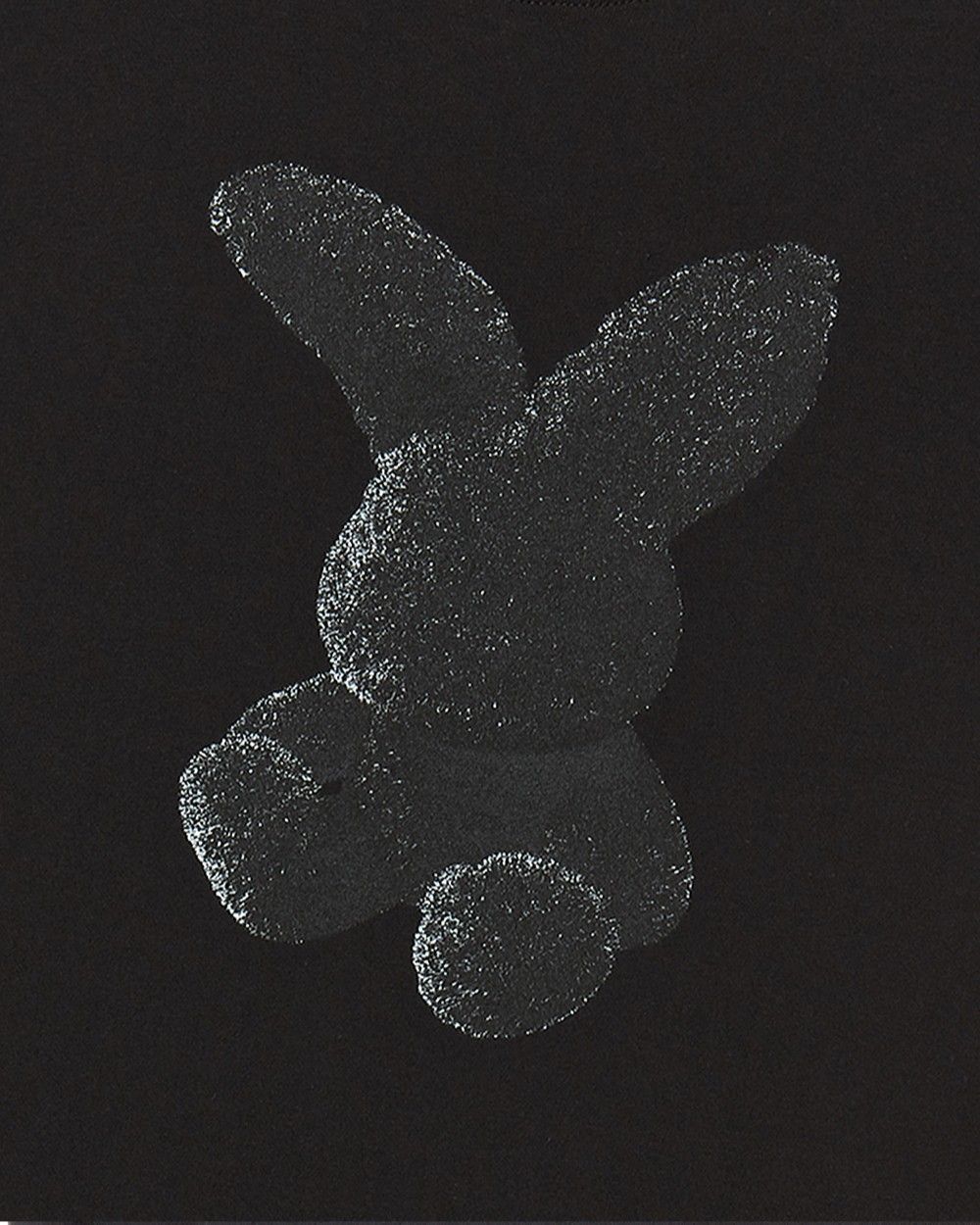 ADLV - Áo thun nữ Fuzzy Rabbit Đen