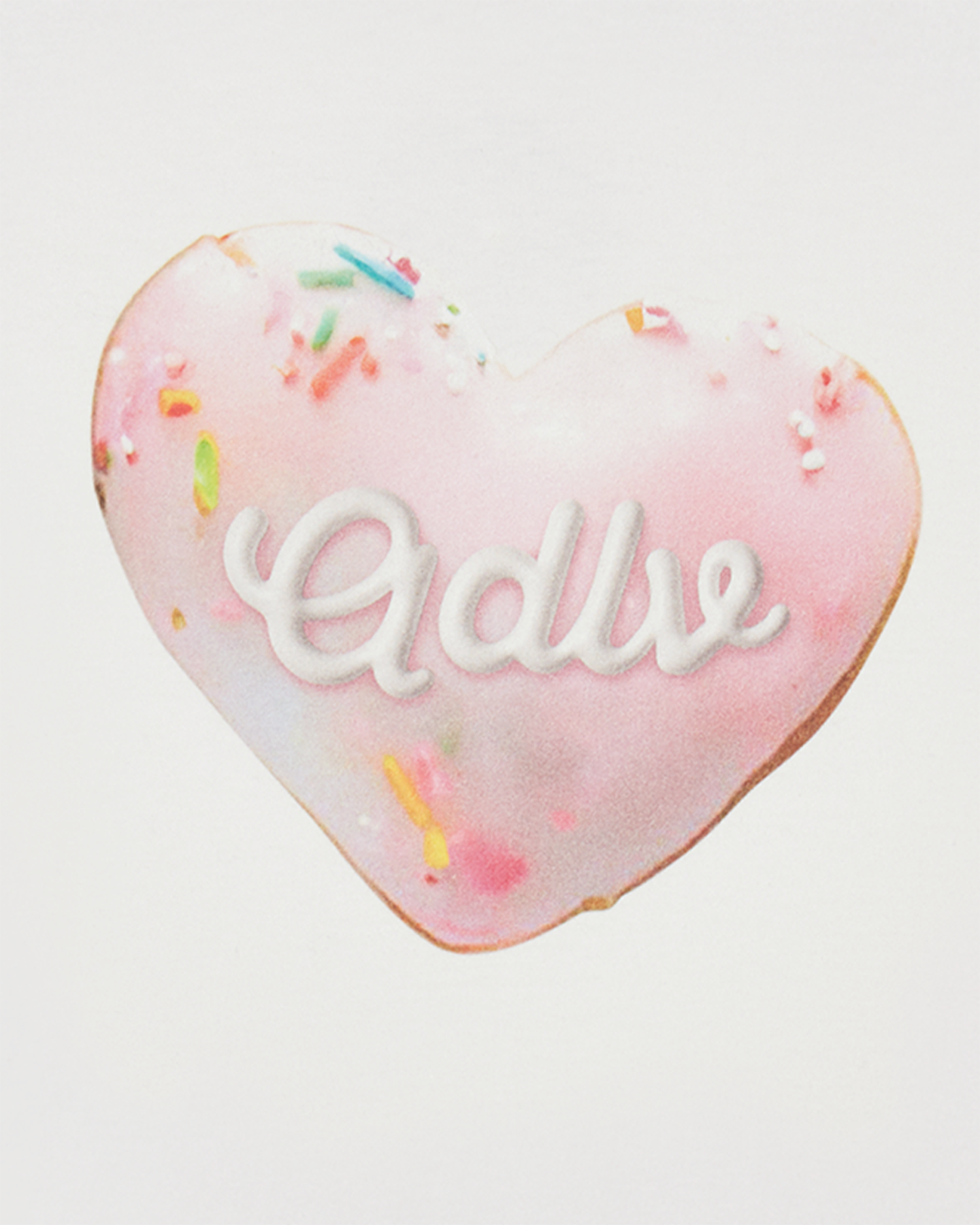 ADLV - Áo thun nữ Heart Doughnut Kem