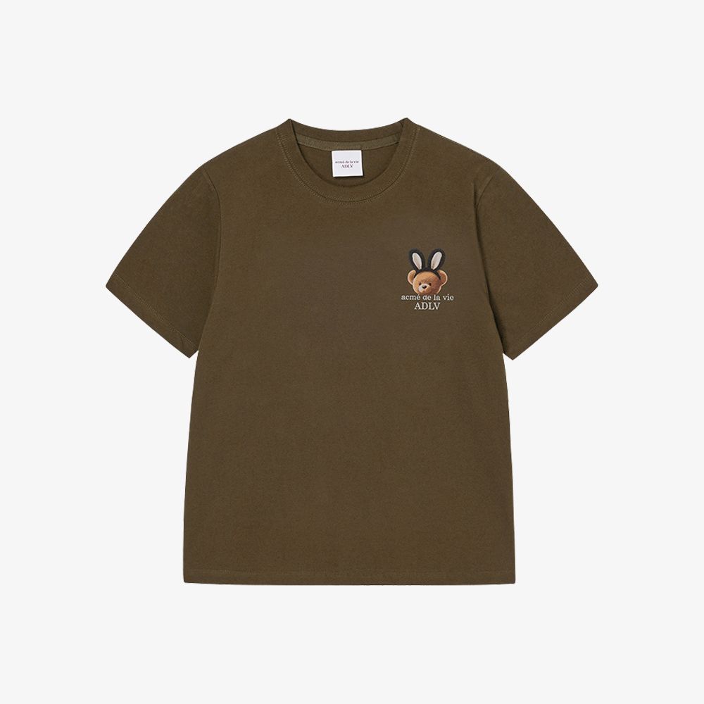 ADLV - Áo thun nữ Rabbit Bear Doll Logo Ca cao