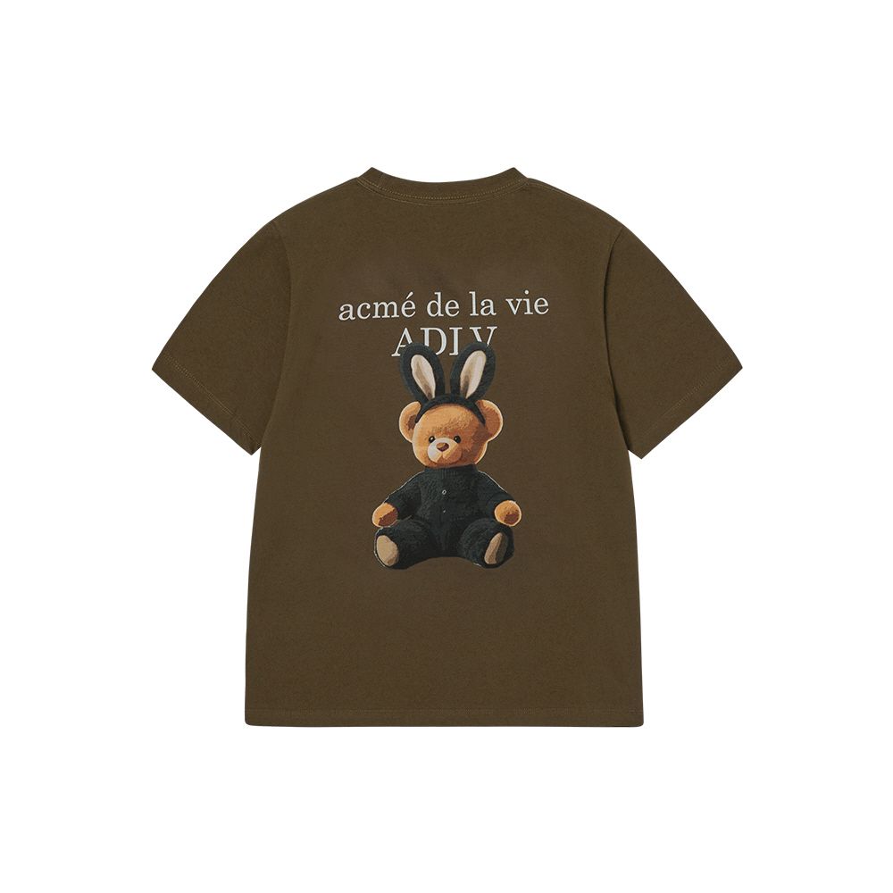 ADLV - Áo thun nữ Rabbit Bear Doll Logo Ca cao