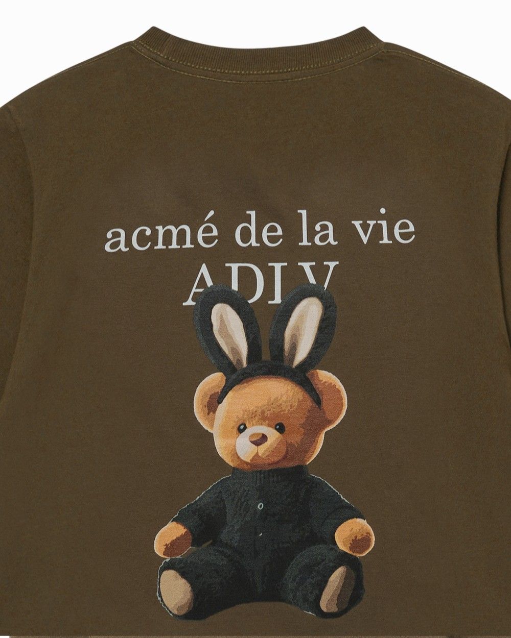 ADLV - Áo thun nữ Rabbit Bear Doll Logo Ca cao