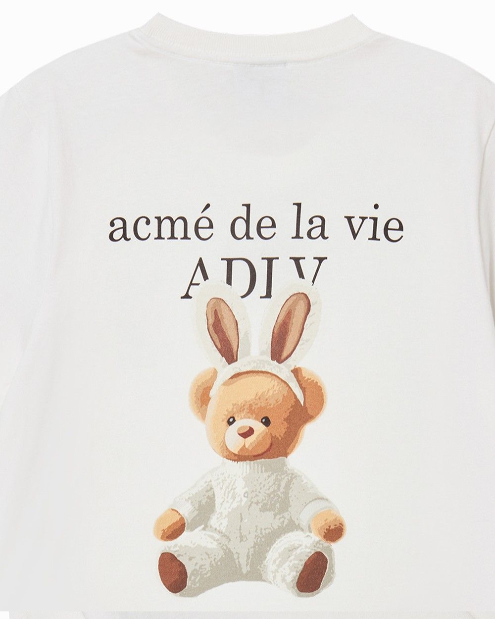 ADLV - Áo thun nữ Rabbit Bear Doll Logo Kem