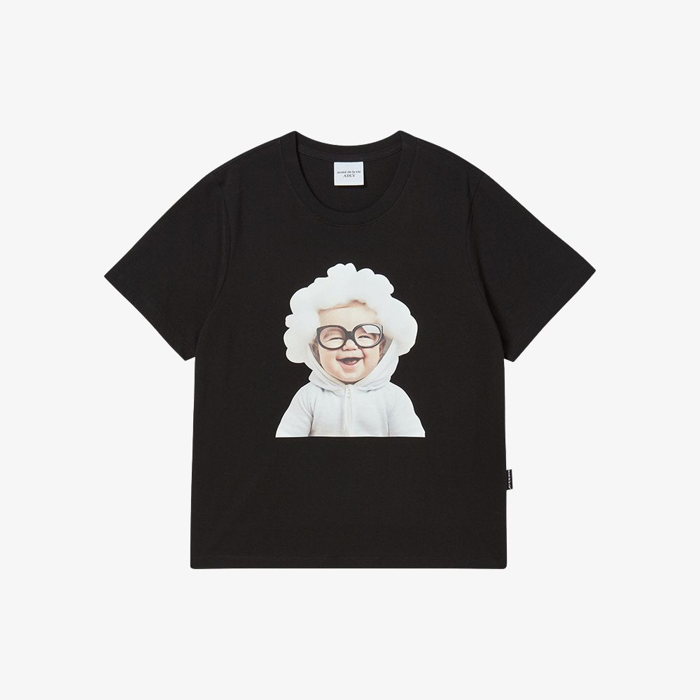 ADLV - Áo thun nữ Baby Face Cloud Baby Đen