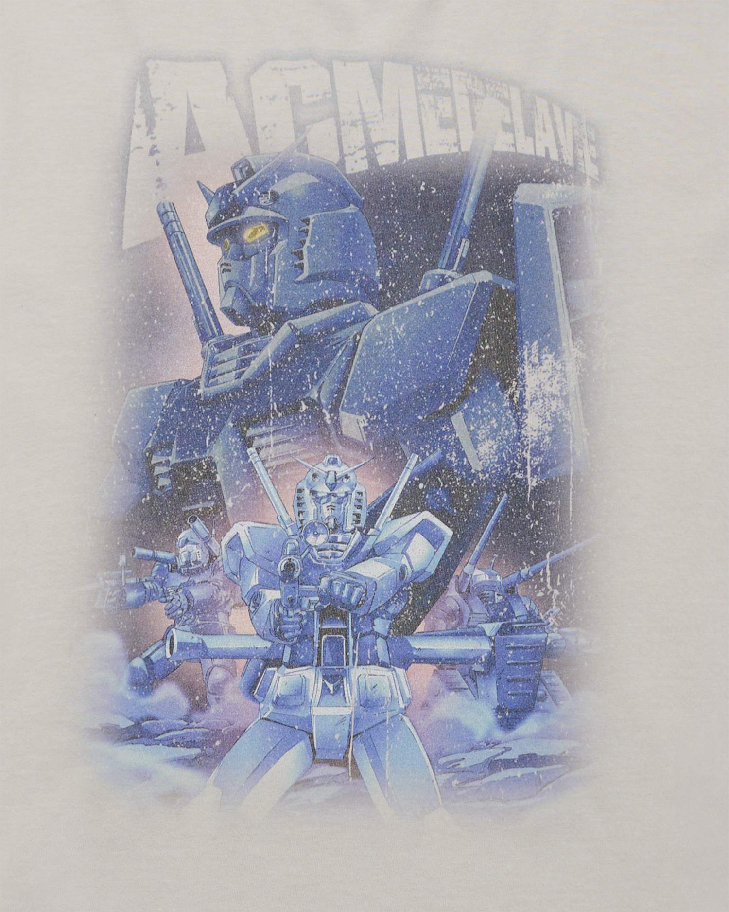 ADLV - Áo Thun MOBILE SUIT GUNDAM Operation V Pigment Washing Xám