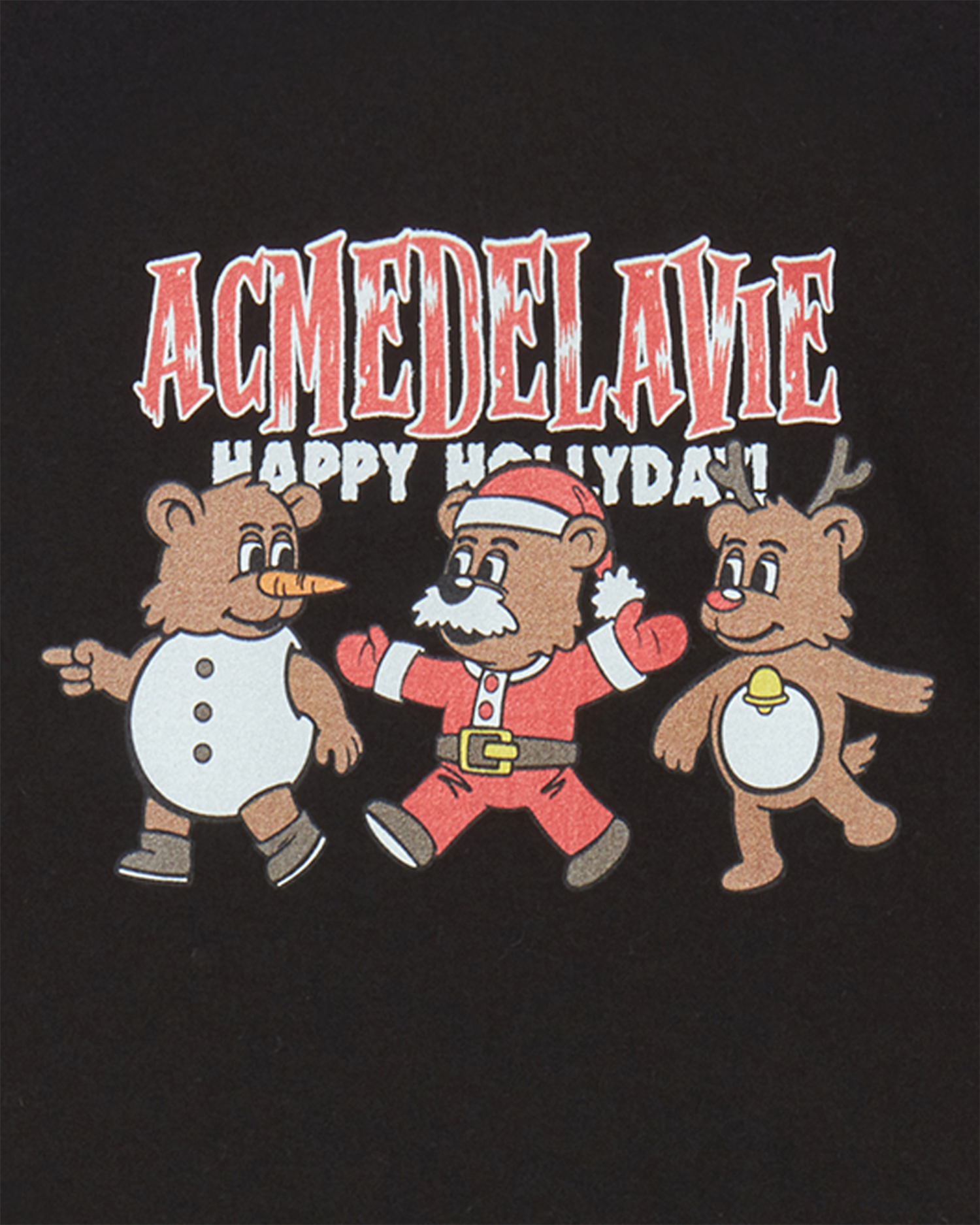 ADLV - Áo thun KIDS AC BEAR FRIEND X-MAS Đen