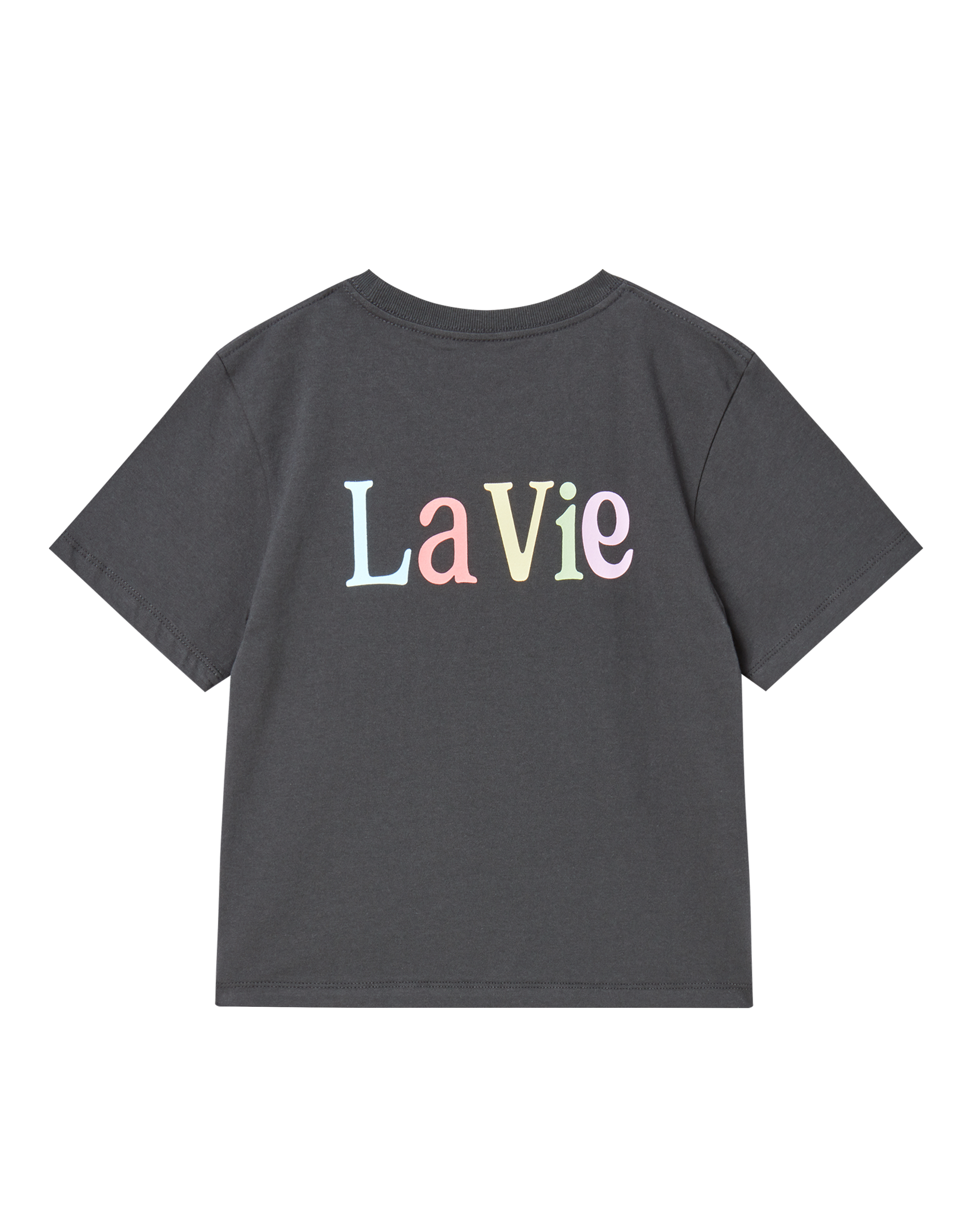 ADLV - [KIDS] Áo thun Color Logo Than chì
