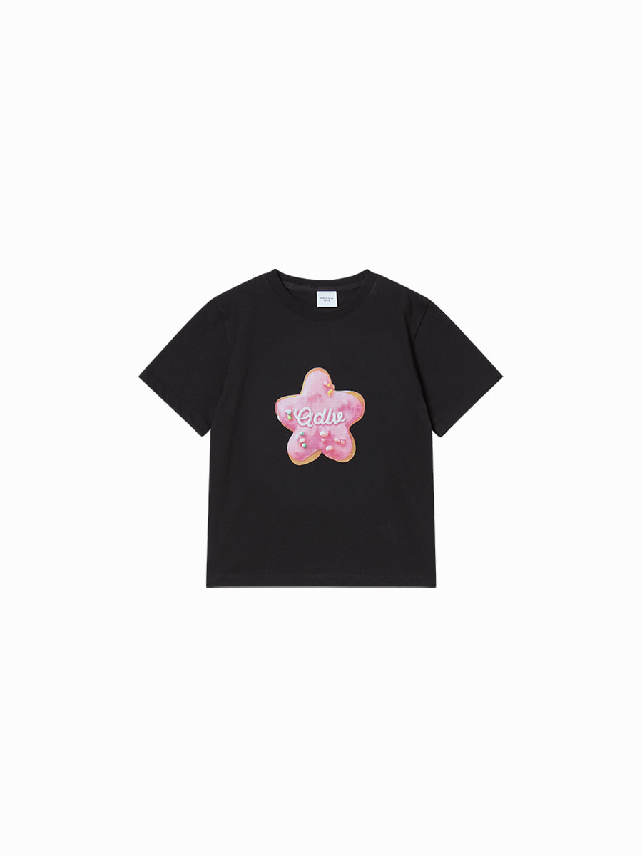 [KIDS] Áo thun Star Doughnut Đen